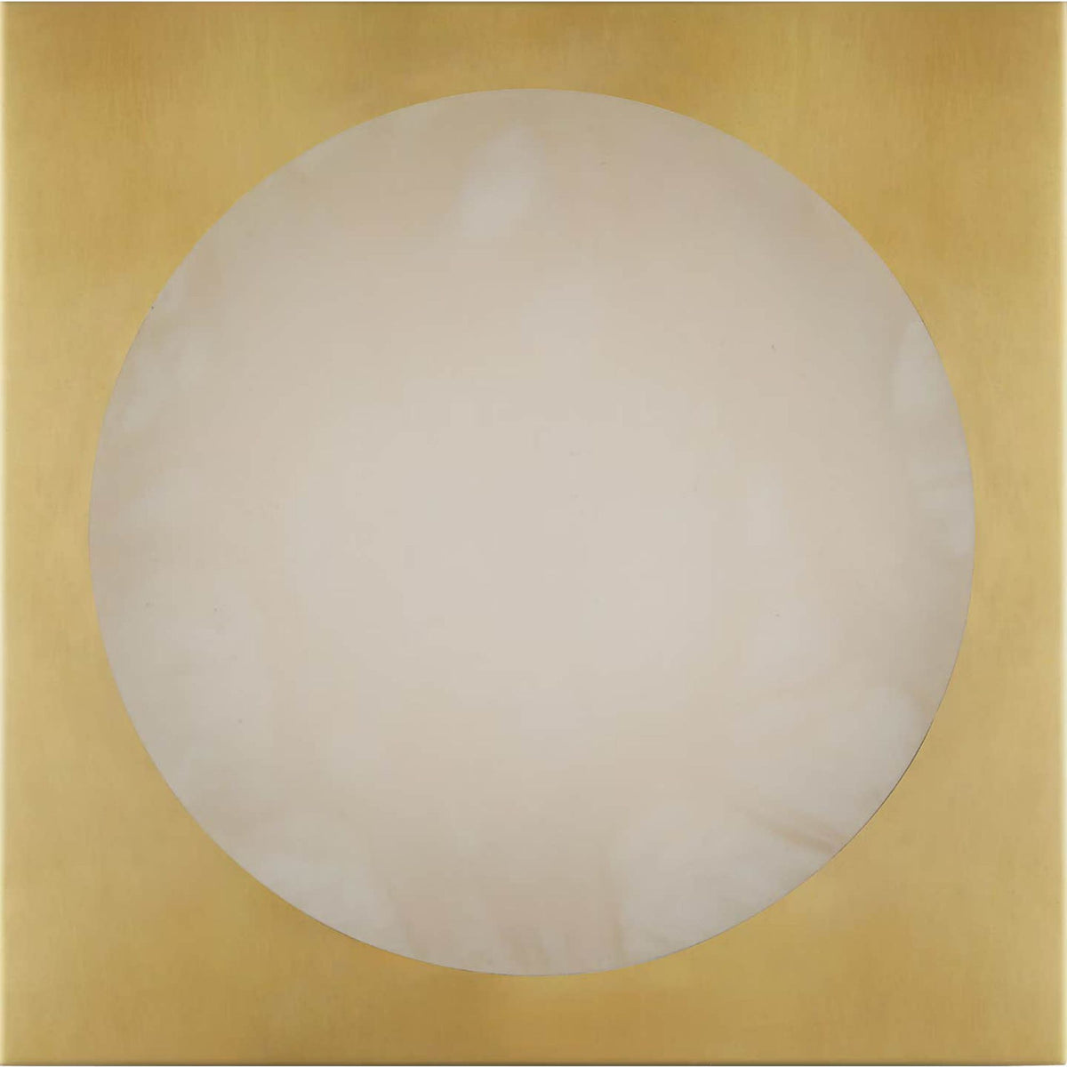 Kelly Wearstler Dichotomy 5" Sconce in Antique-Burnished Brass with Alabaster W4.5" x H4.5" x E0.75"