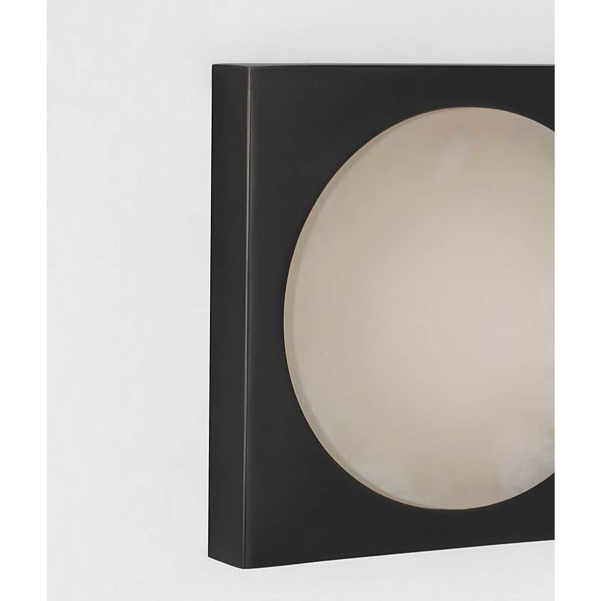 Kelly Wearstler Dichotomy 5" Sconce in Bronze with Alabaster W4.5" x H4.5" x E0.75"