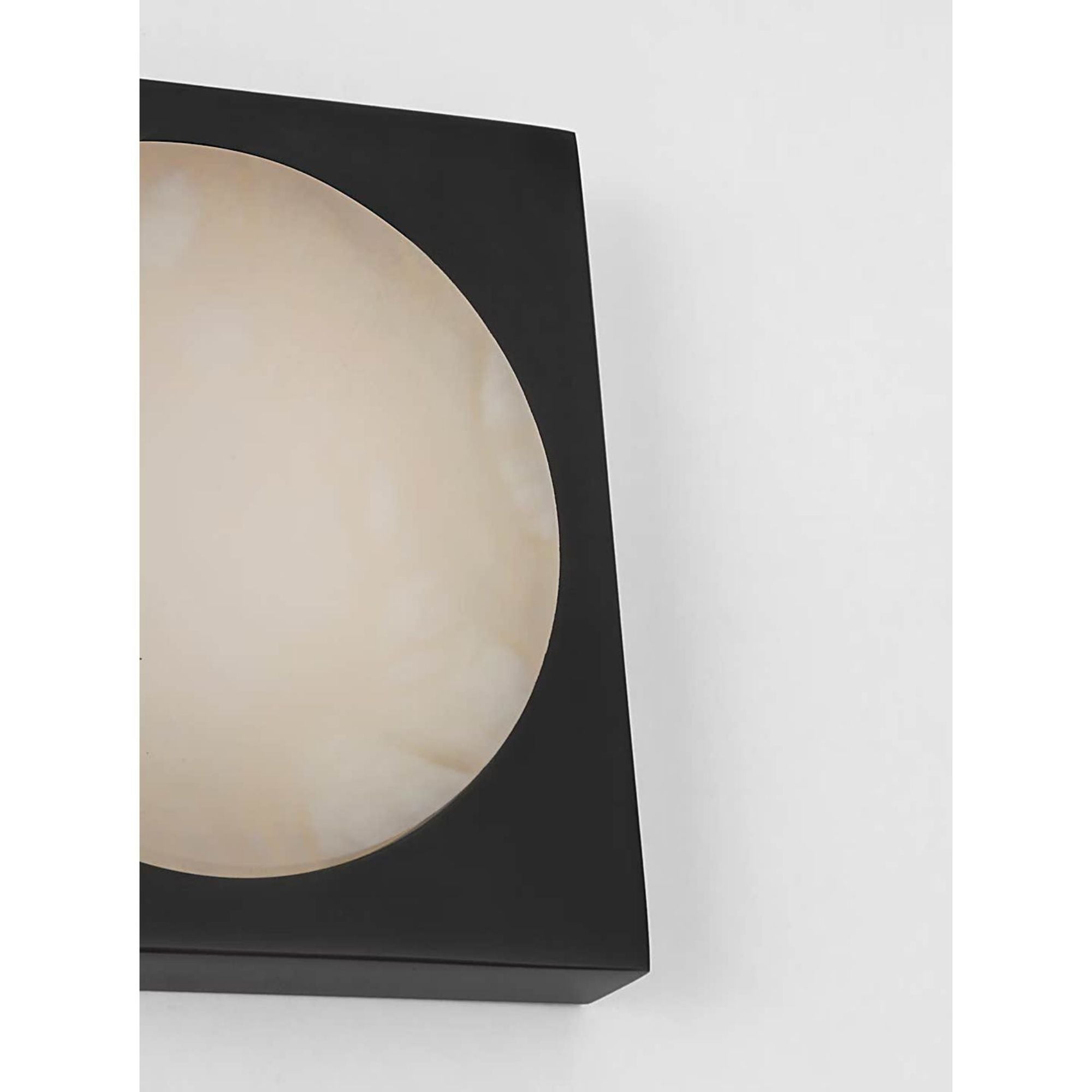 Kelly Wearstler Dichotomy 5" Sconce in Bronze with Alabaster W4.5" x H4.5" x E0.75"