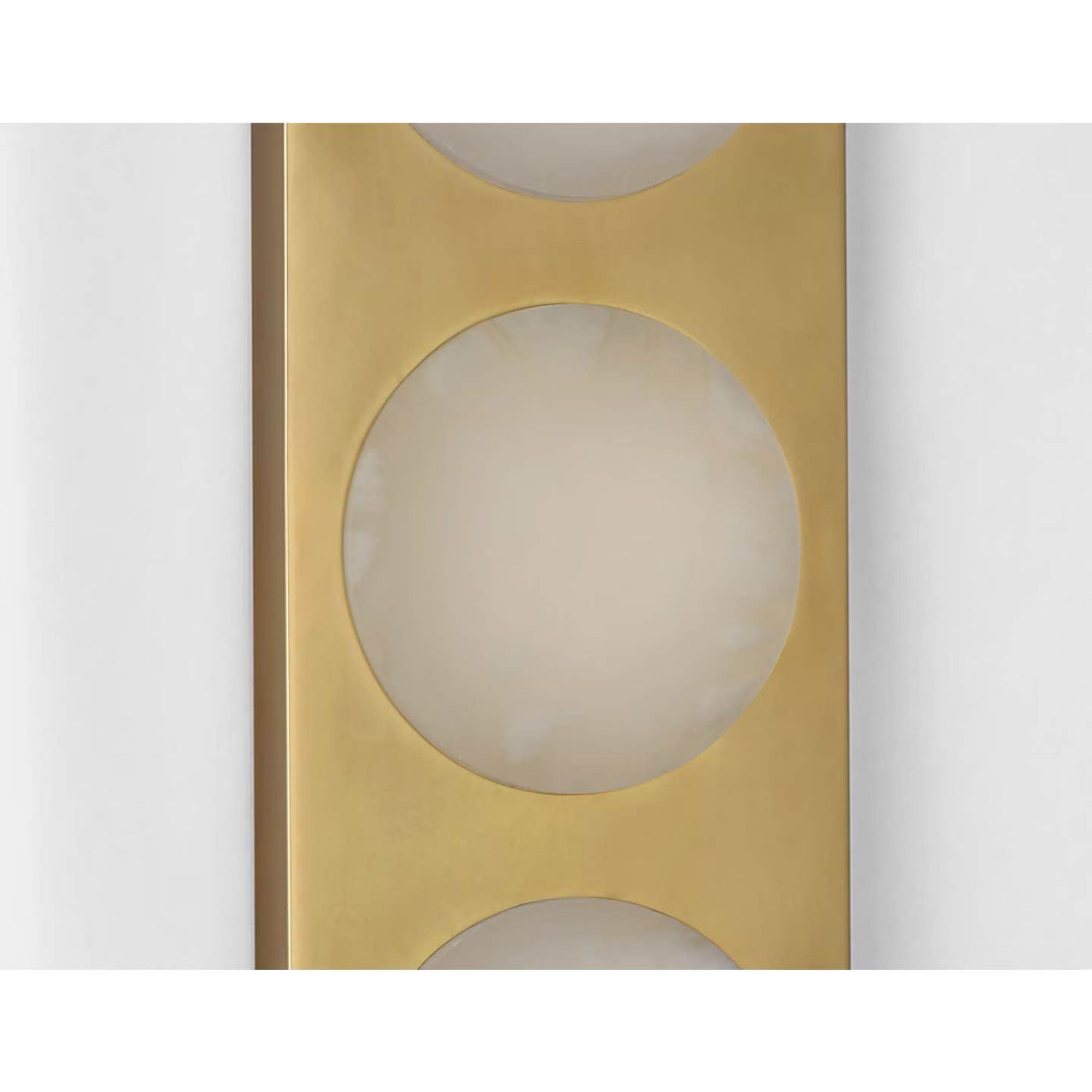 Kelly Wearstler Dichotomy 18" 4 Light Sconce in Antique-Burnished Brass with Alabaster W4.5" x H18" x E0.75"