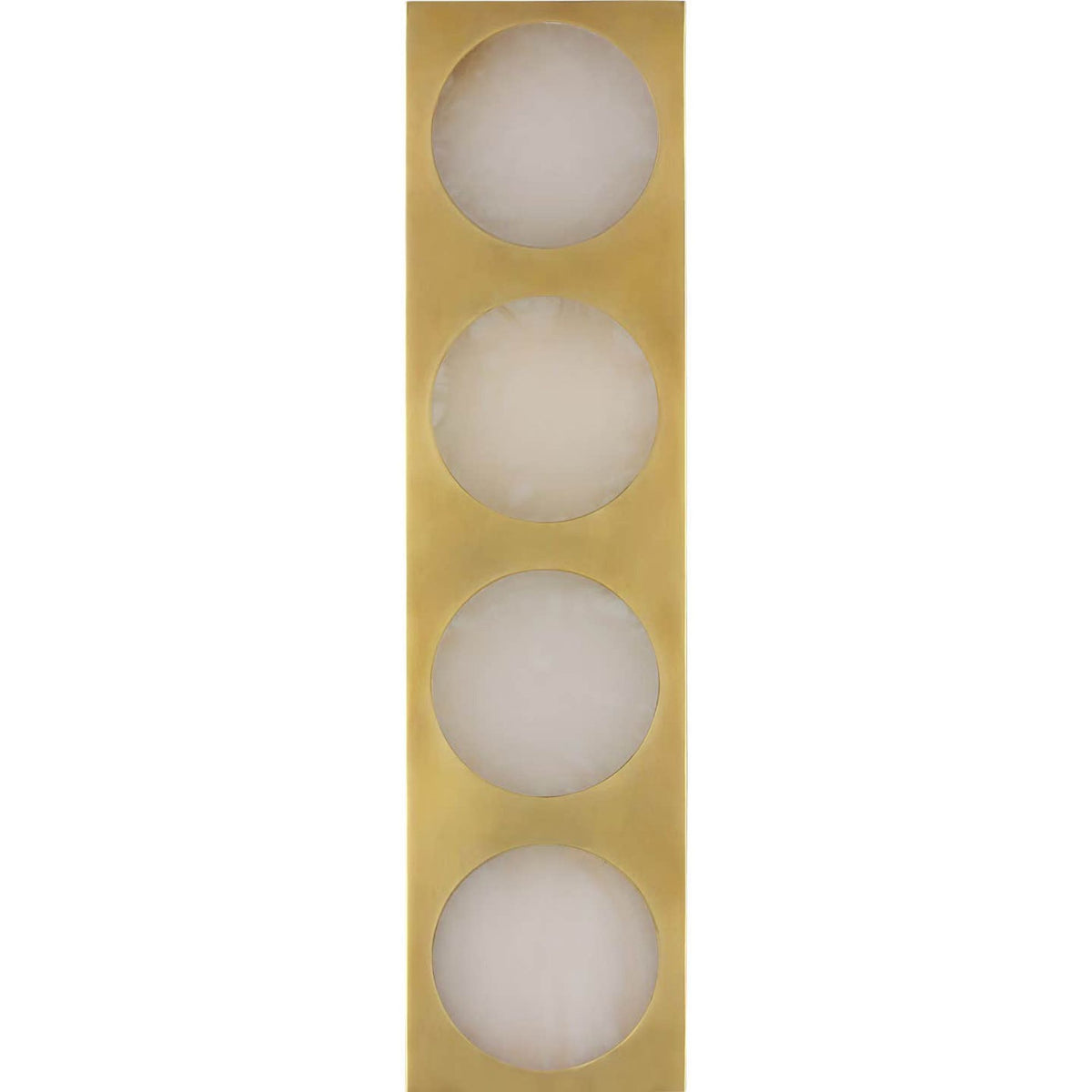 Kelly Wearstler Dichotomy 18" 4 Light Sconce in Antique-Burnished Brass with Alabaster W4.5" x H18" x E0.75"