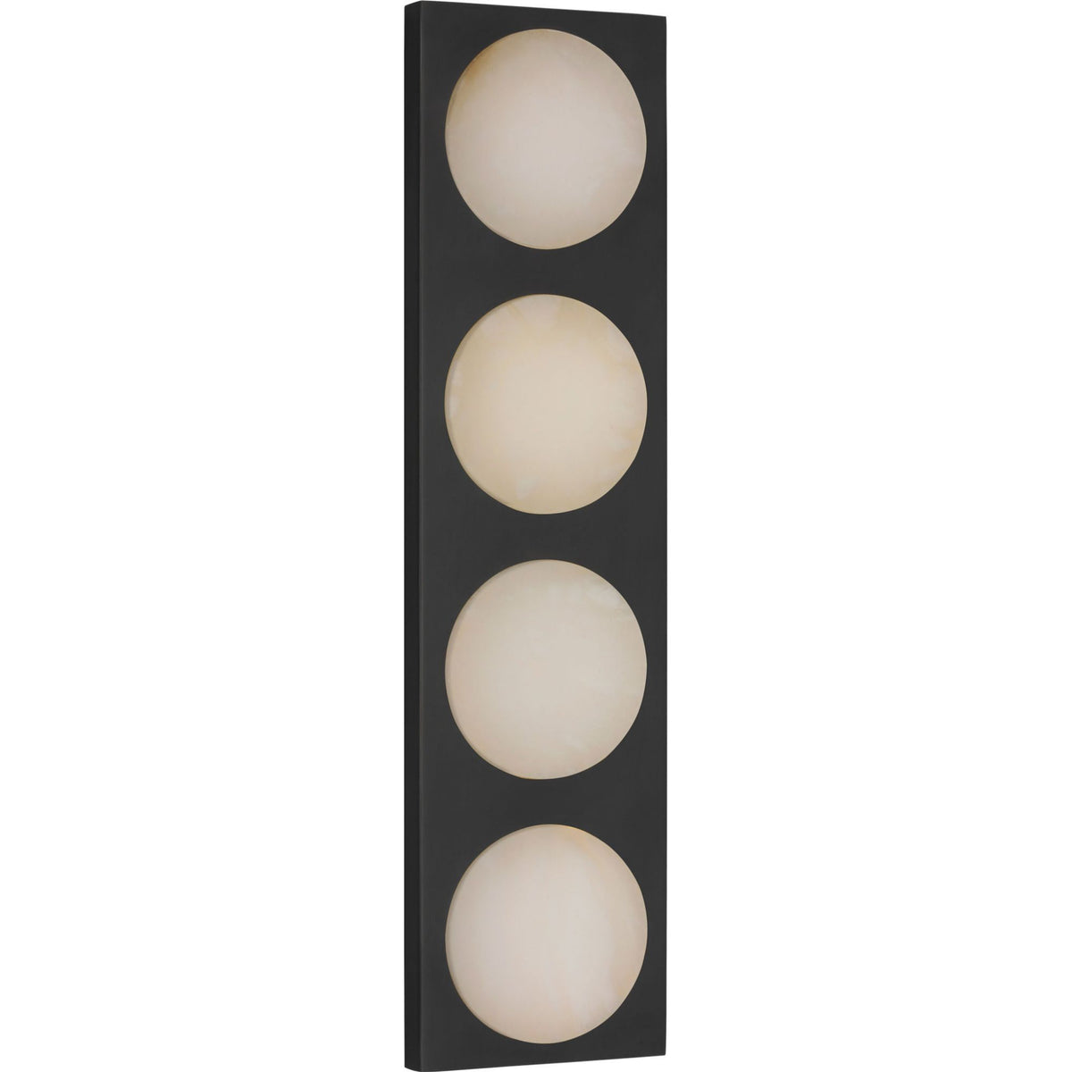 Kelly Wearstler Dichotomy 18" 4 Light Sconce in Bronze with Alabaster W4.5" x H18" x E0.75"