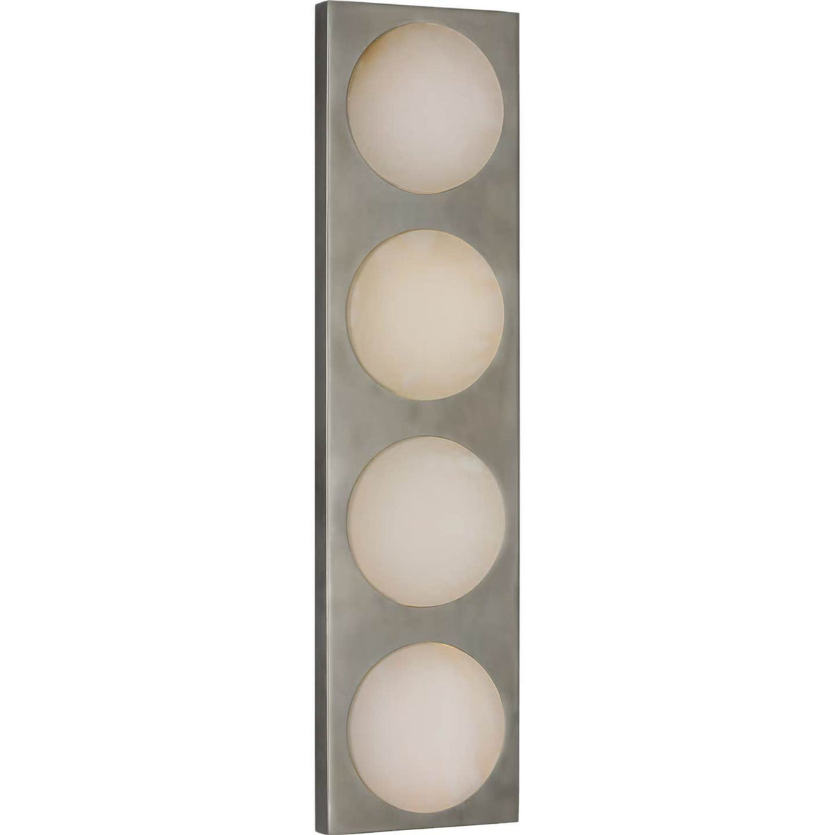 Kelly Wearstler Dichotomy 18" 4 Light Sconce in Pewter with Alabaster W4.5" x H18" x E0.75"