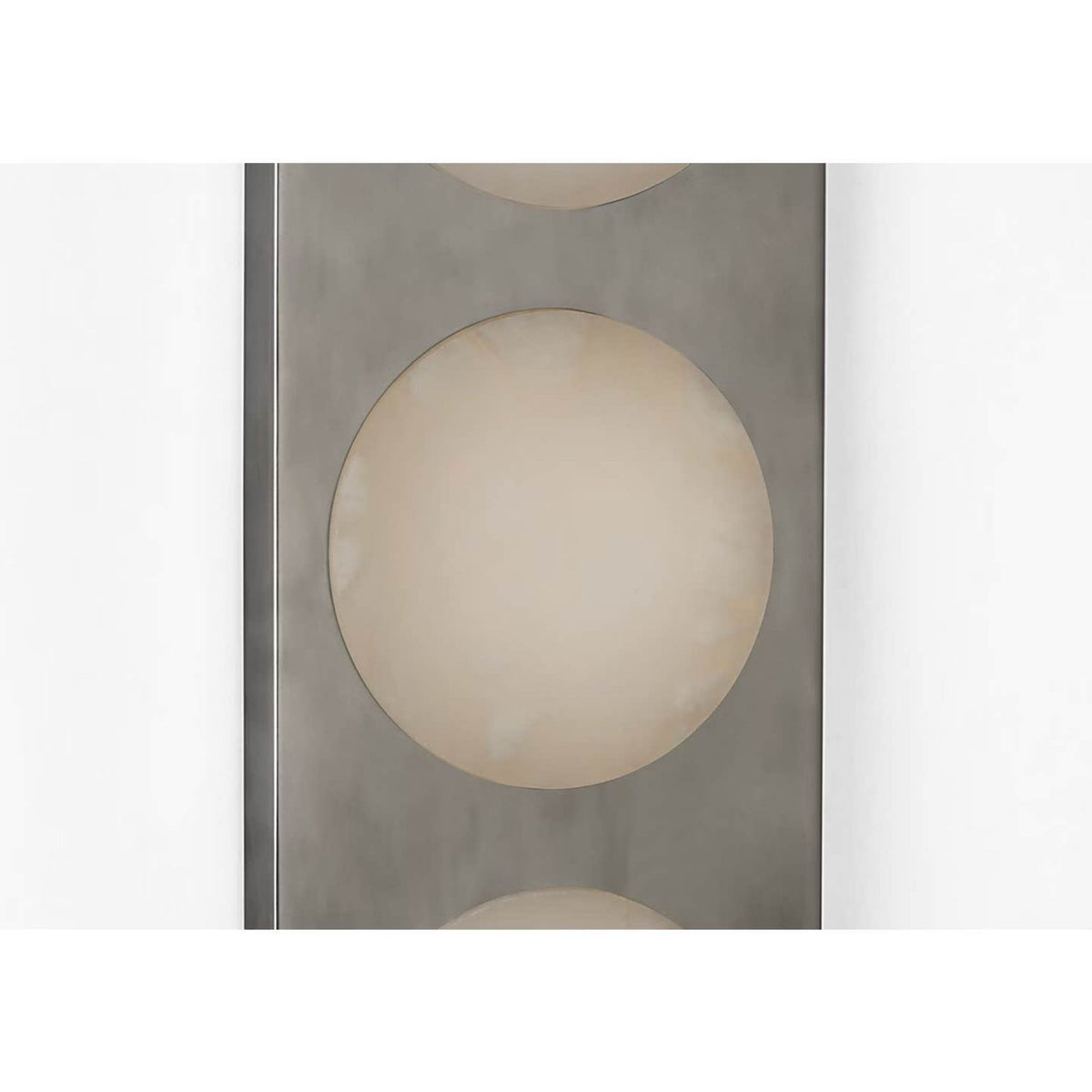 Kelly Wearstler Dichotomy 18" 4 Light Sconce in Pewter with Alabaster W4.5" x H18" x E0.75"