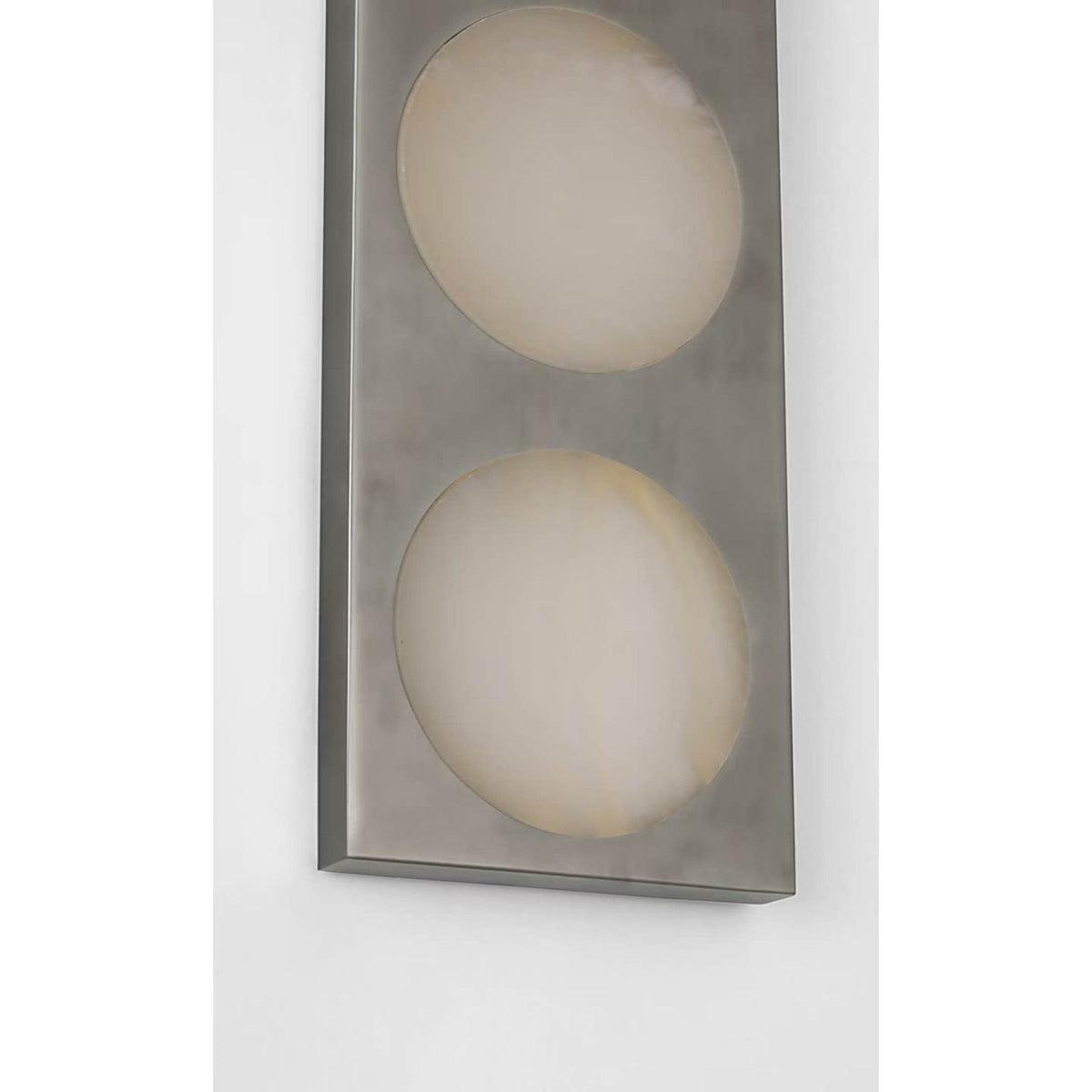 Kelly Wearstler Dichotomy 18" 4 Light Sconce in Pewter with Alabaster W4.5" x H18" x E0.75"