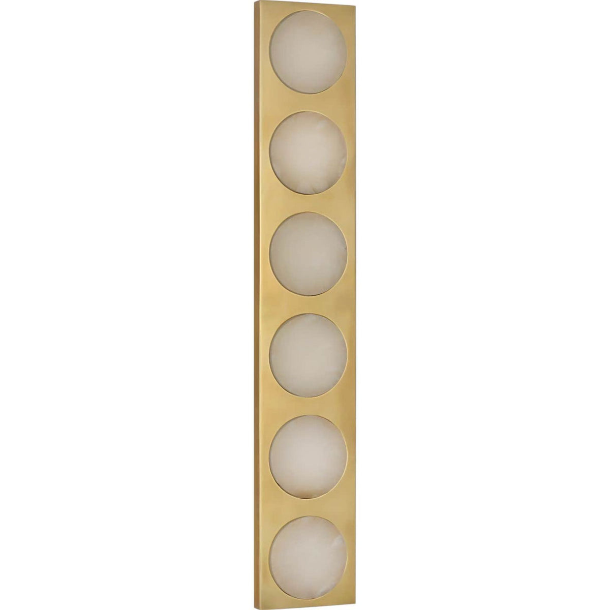 Kelly Wearstler Dichotomy 27" 6 Light Sconce in Antique-Burnished Brass with Alabaster W4.5" x H27" x E0.75"
