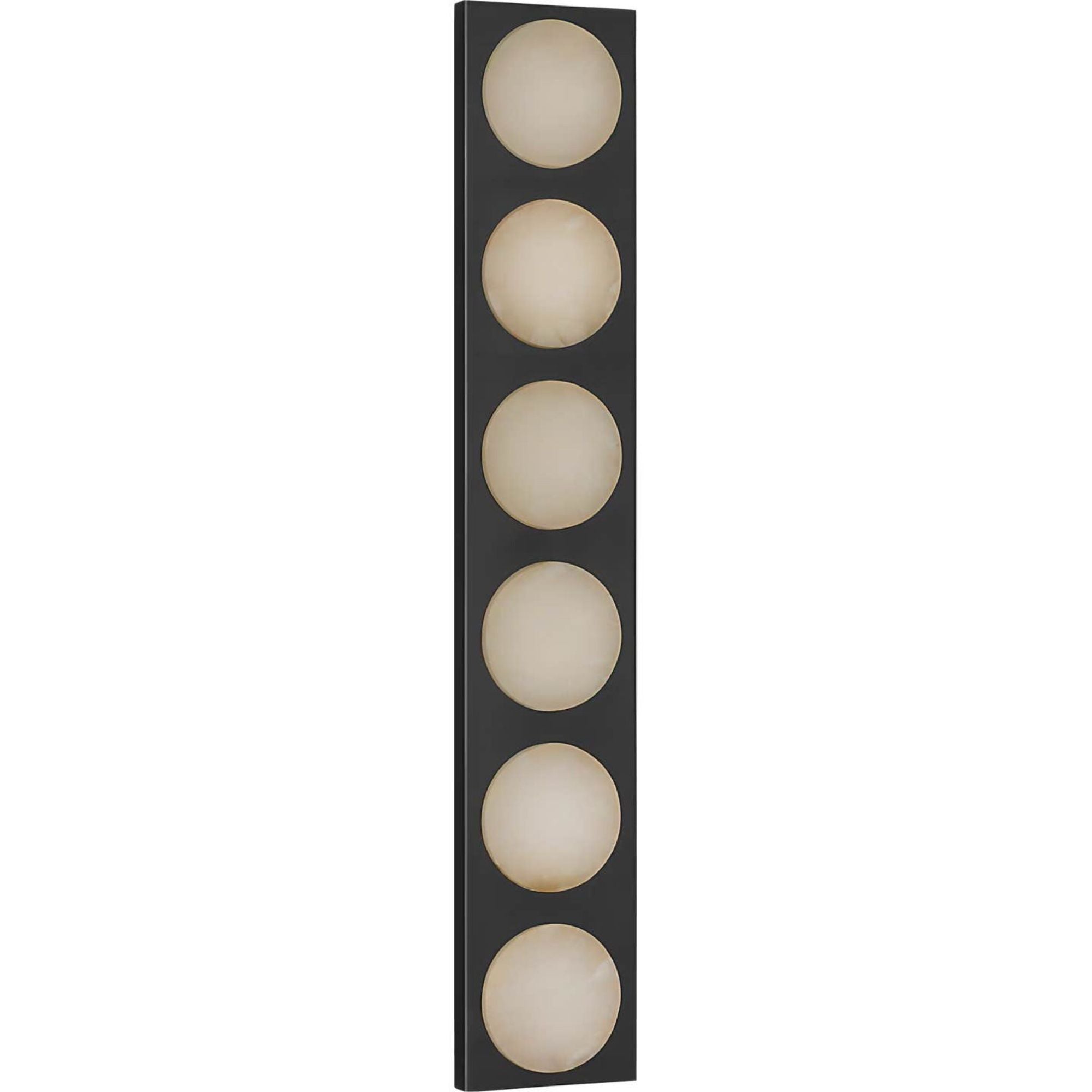 Kelly Wearstler Dichotomy 27" 6 Light Sconce in Bronze with Alabaster W4.5" x H27" x E0.75"