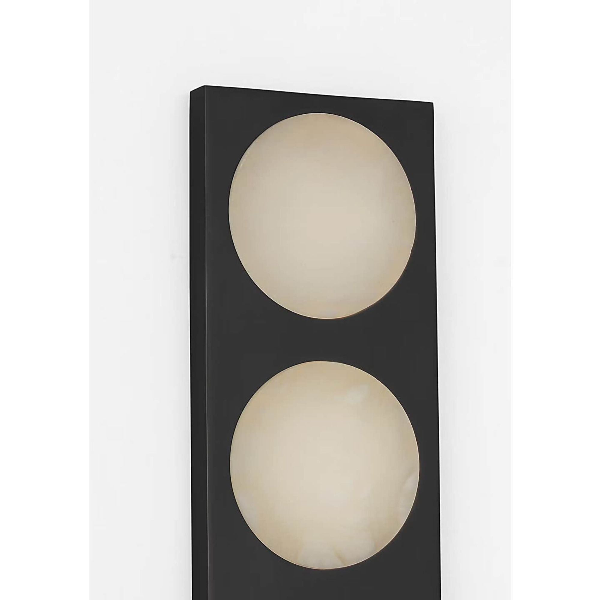 Kelly Wearstler Dichotomy 27" 6 Light Sconce in Bronze with Alabaster W4.5" x H27" x E0.75"