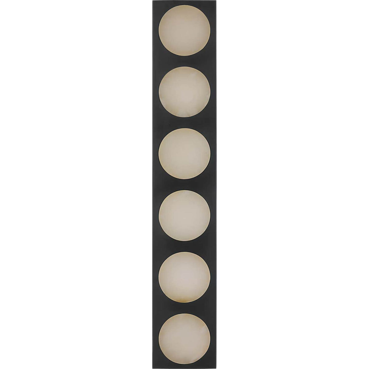 Kelly Wearstler Dichotomy 27" 6 Light Sconce in Bronze with Alabaster W4.5" x H27" x E0.75"
