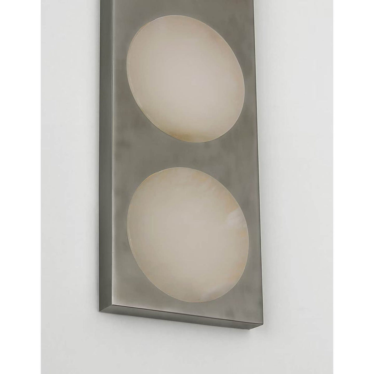 Kelly Wearstler Dichotomy 27" 6 Light Sconce in Pewter with Alabaster W4.5" x H27" x E0.75"