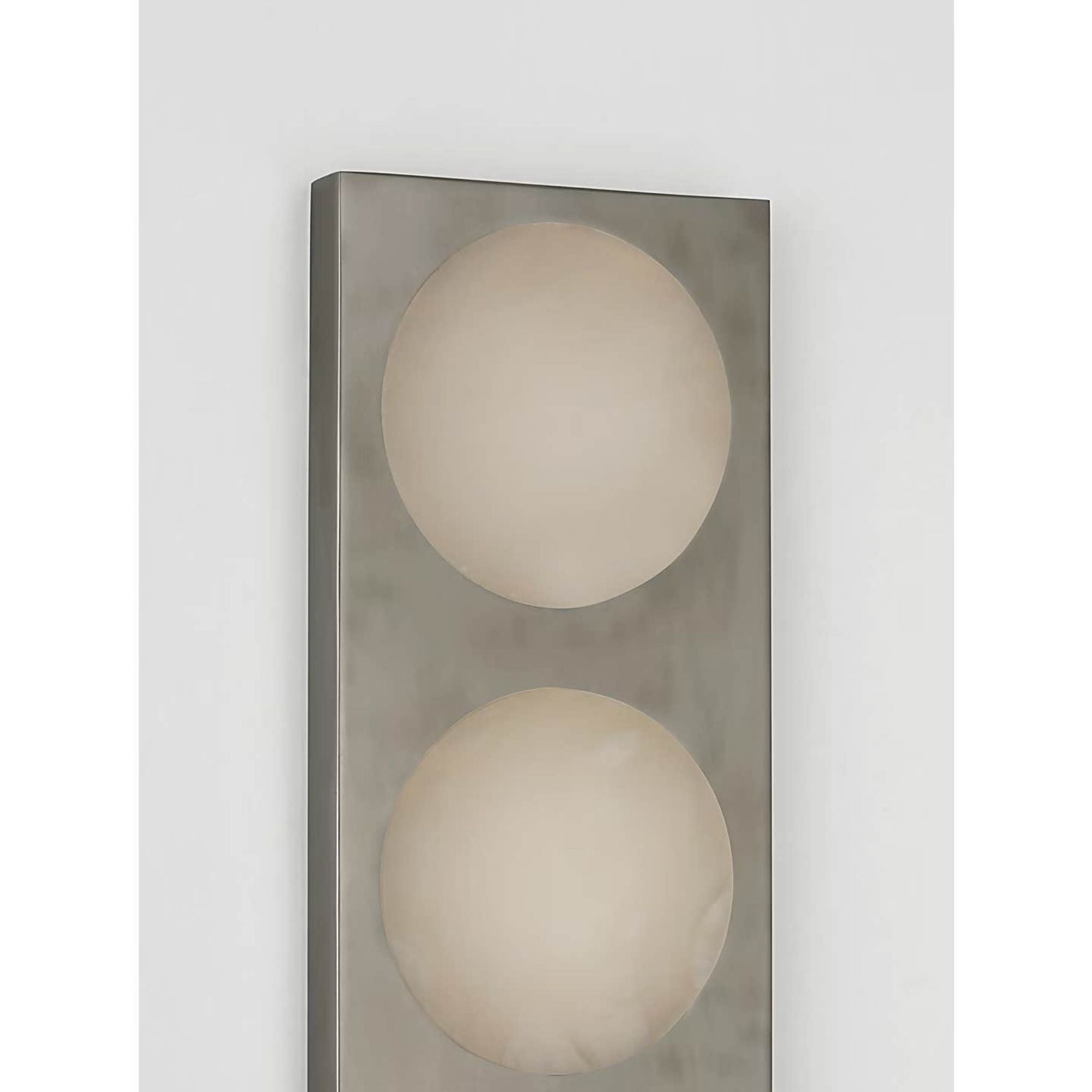 Kelly Wearstler Dichotomy 27" 6 Light Sconce in Pewter with Alabaster W4.5" x H27" x E0.75"