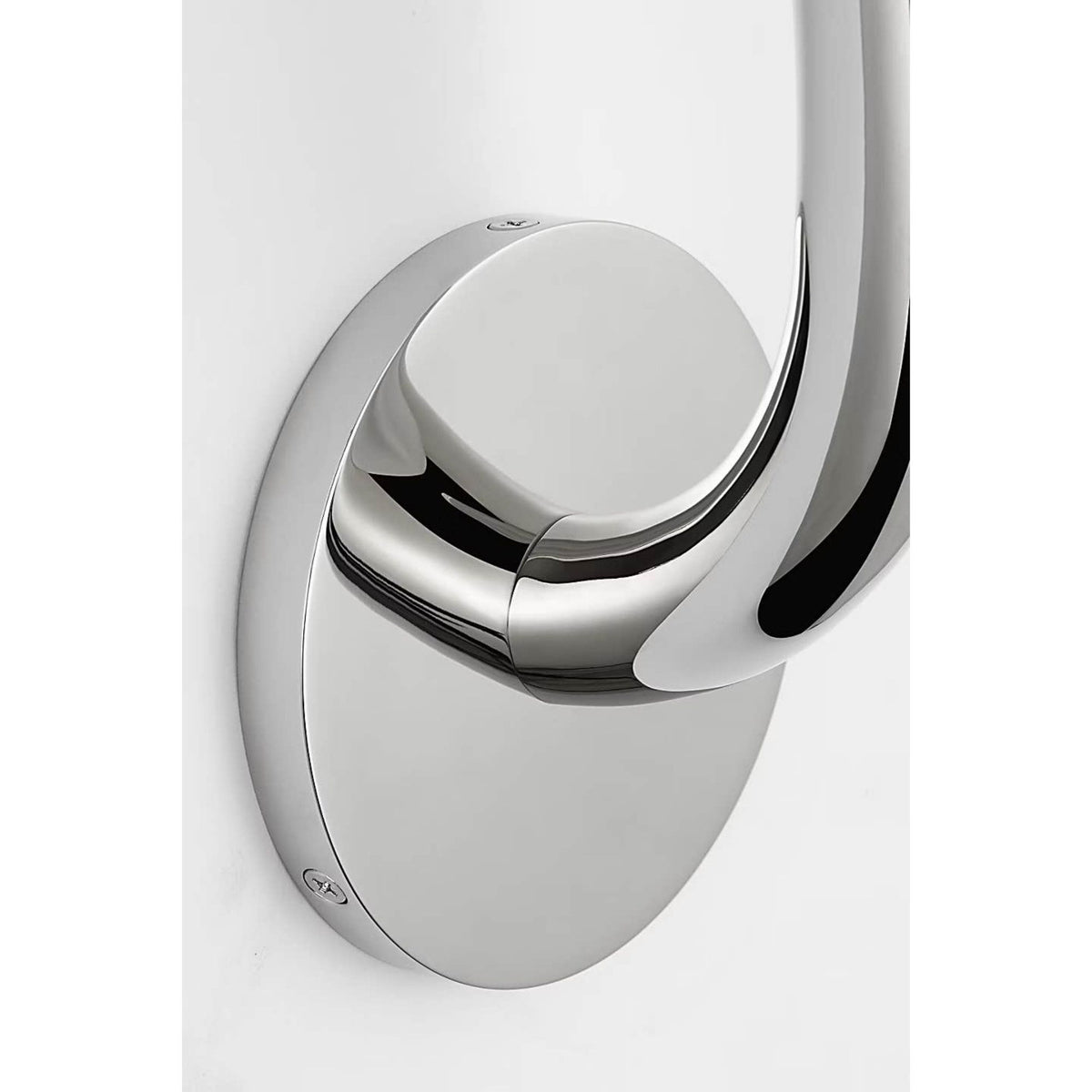 Kelly Wearstler Rousseau 15" Single Sconce in Polished Nickel with Etched Crystal W4.5" x H15.25" x E3.75"