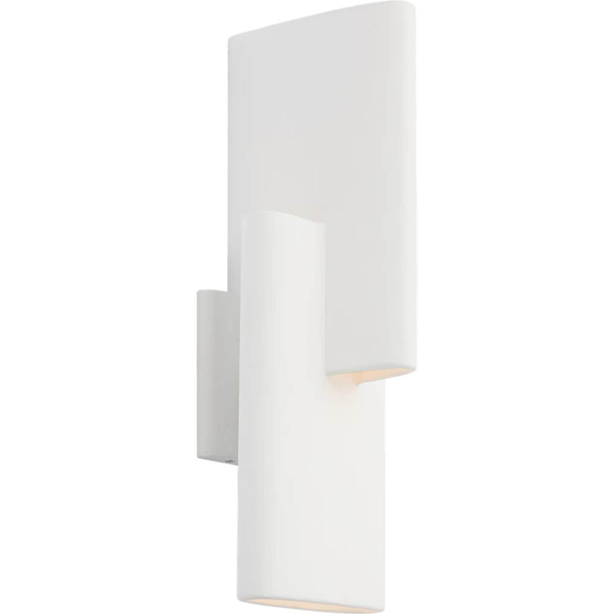 Kelly Wearstler Lotura 16" Intersecting Sconce in Museum White W6" x H16" x E5.5"