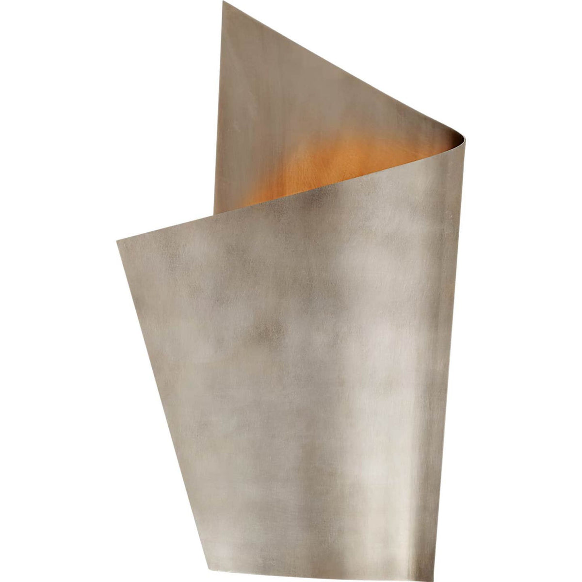 Kelly Wearstler Piel Left Wrapped Sconce in Pewter W11.75" x H19" x E4"