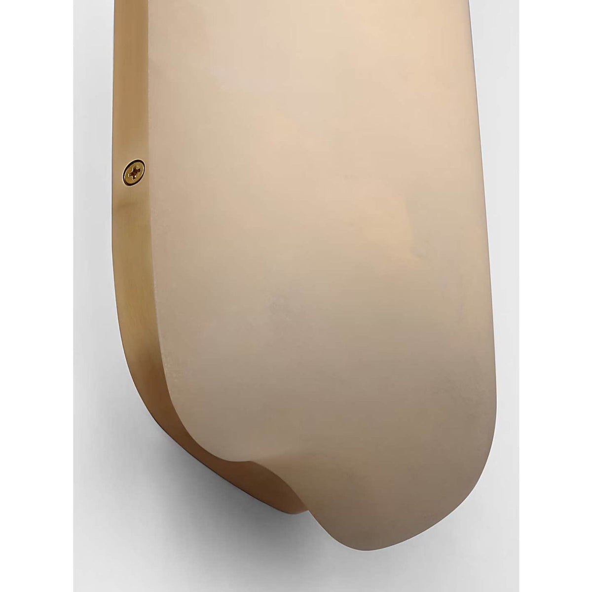 Kelly Wearstler Formosa 26" Linear Sconce in Alabaster and Antique-Burnished Brass W4.75" x H25.75" x E3.25"