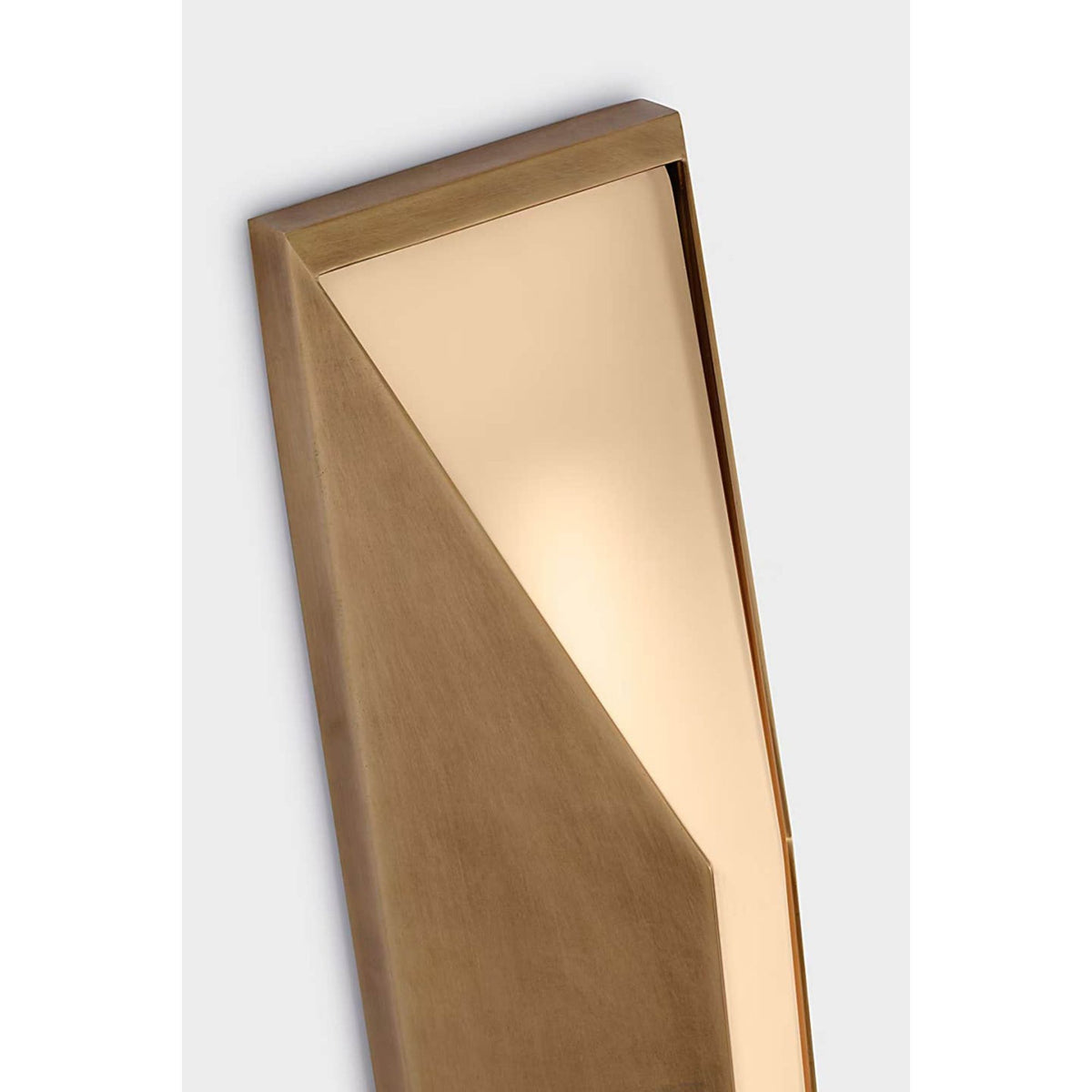Kelly Wearstler Stretto 24" Sconce in Antique Burnished Brass with Frosted Glass W4.75" x H24" x E4.25"