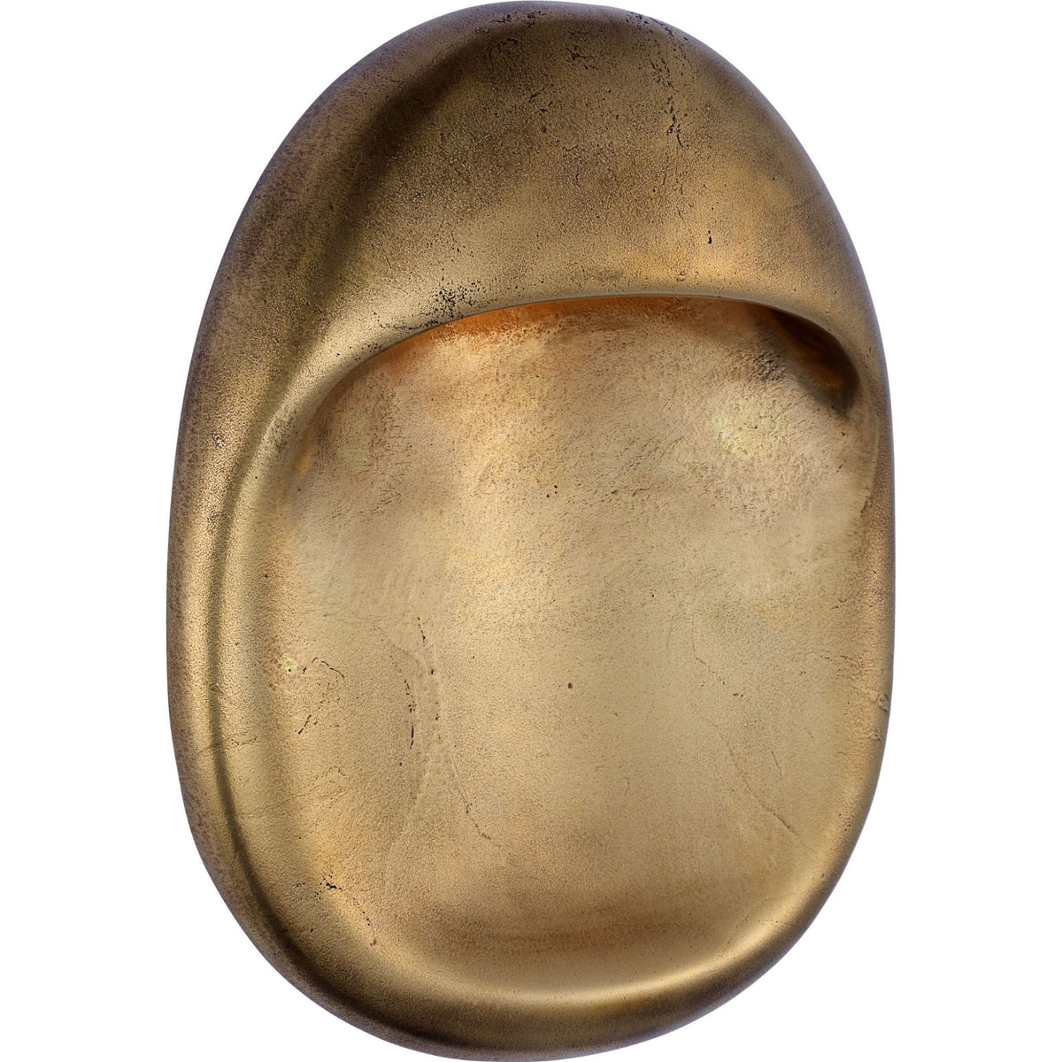 Kelly Wearstler Esculpa 14" Rounded Wall Light in Museum Brass W12" x H14" x E4"
