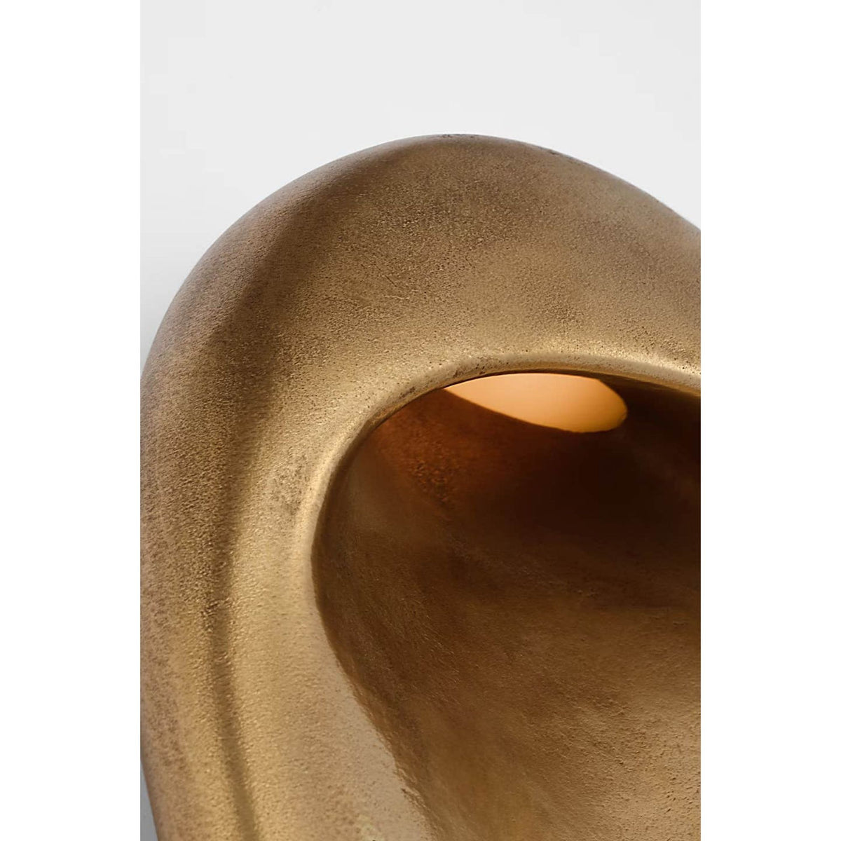 Kelly Wearstler Esculpa 14" Rounded Wall Light in Museum Brass W12" x H14" x E4"