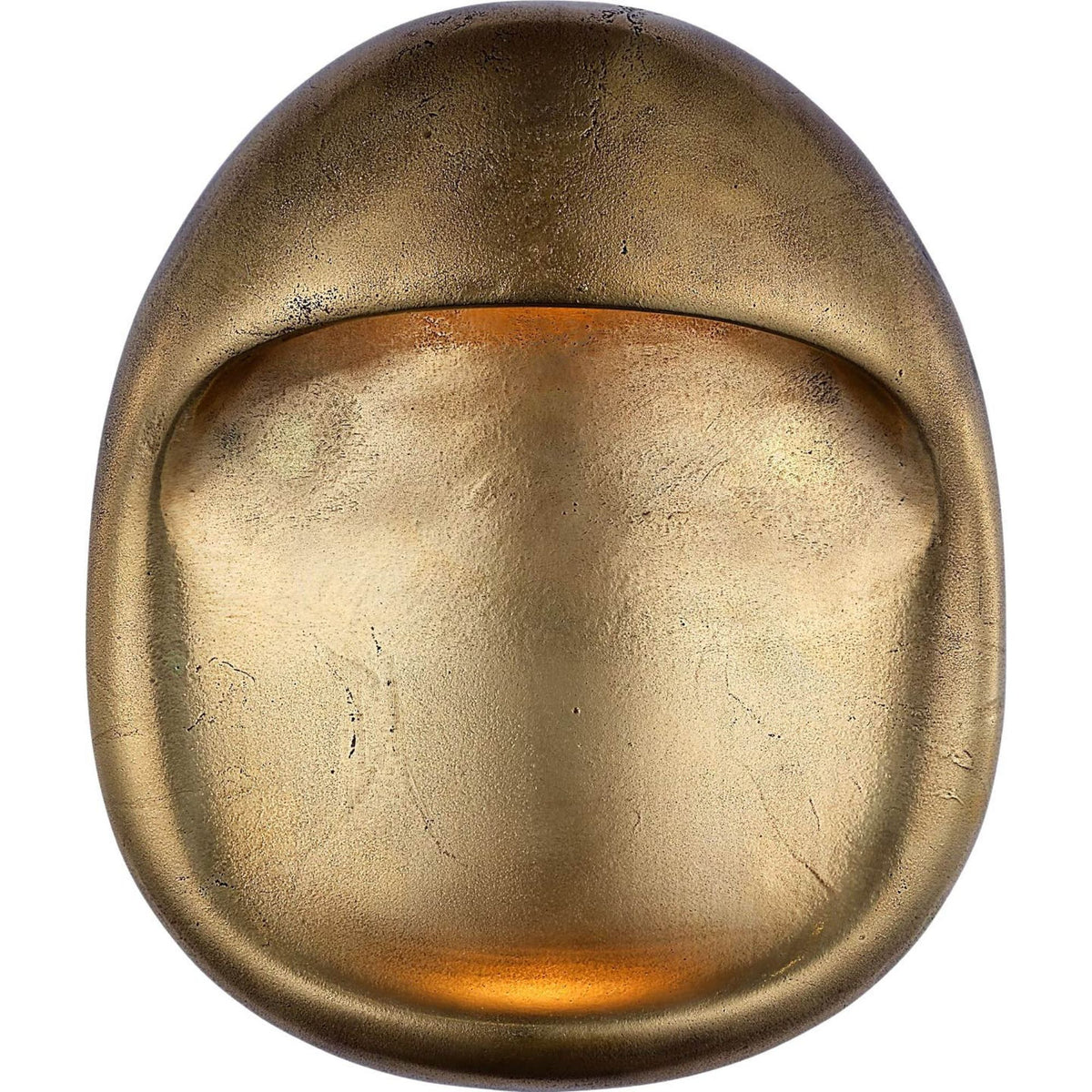 Kelly Wearstler Esculpa 14" Rounded Wall Light in Museum Brass W12" x H14" x E4"