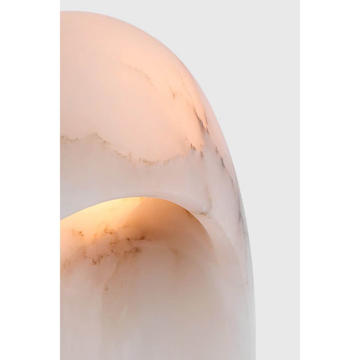 Kelly Wearstler Esculpa 14" Rounded Wall Light in Alabaster and Bronze W12" x H14" x E4"