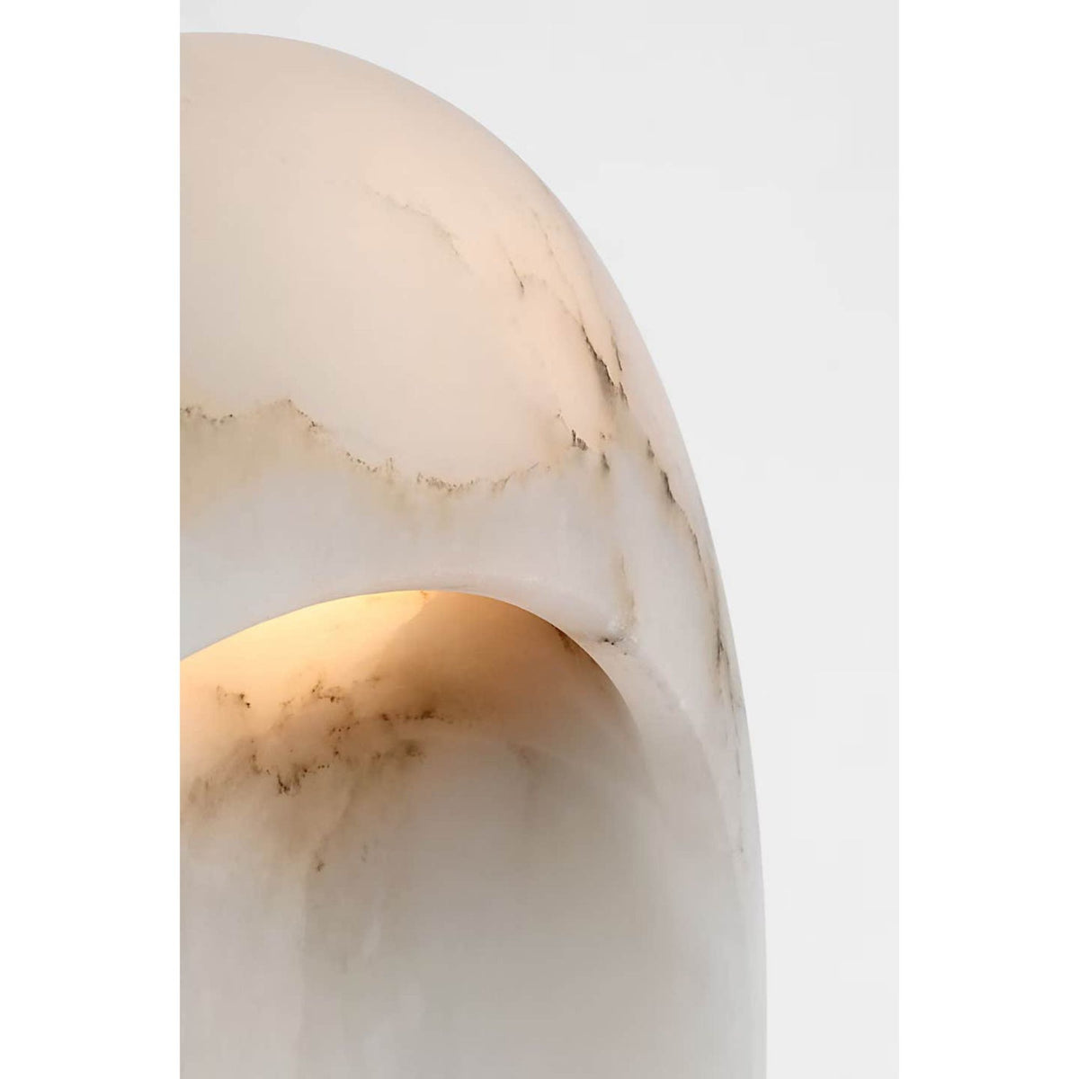 Kelly Wearstler Esculpa 14" Rounded Wall Light in Alabaster and Bronze W12" x H14" x E4"