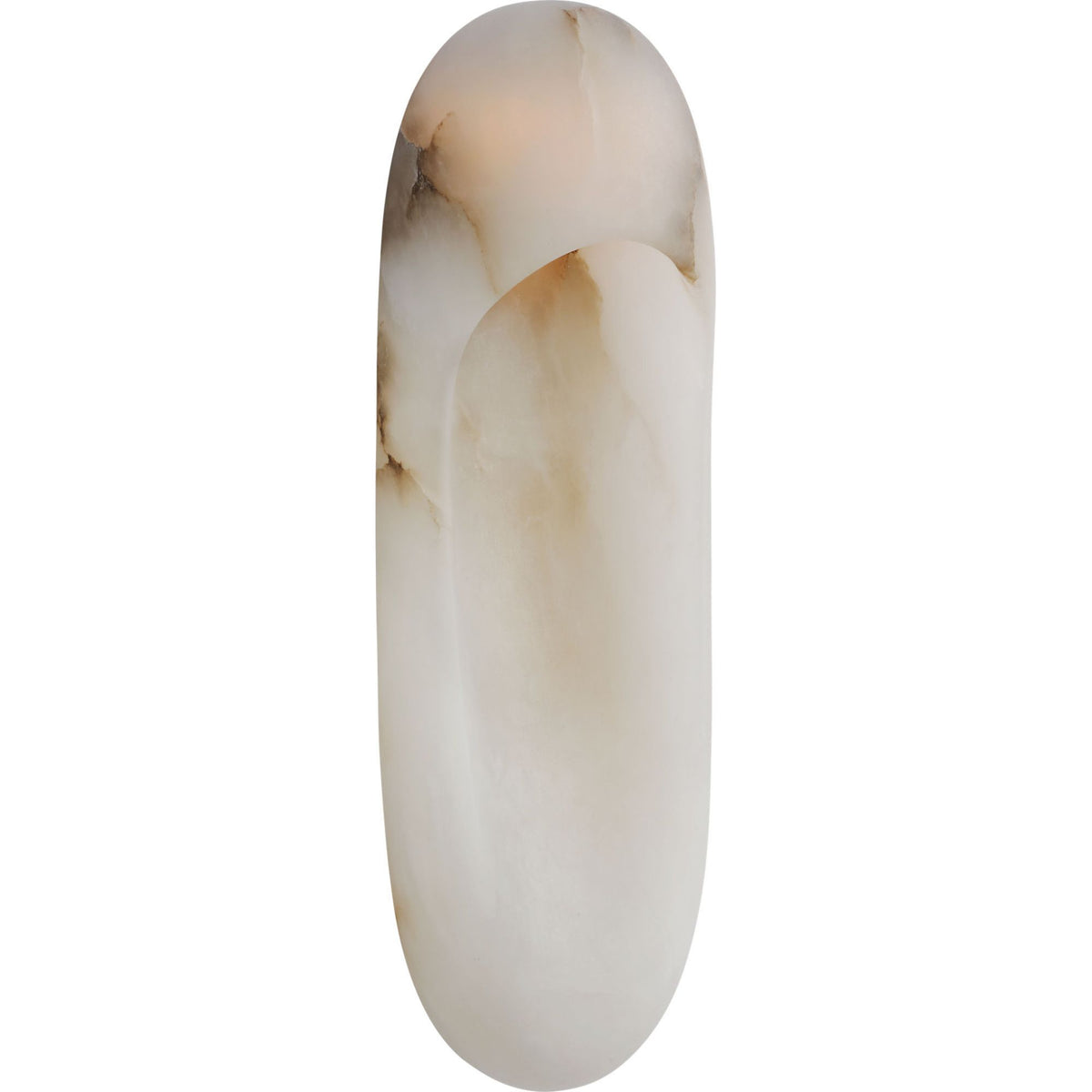 Kelly Wearstler Esculpa 18" Elongated Wall Light in Alabaster and Bronze W6" x H18" x E4"
