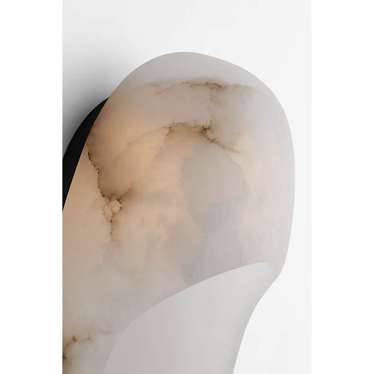 Kelly Wearstler Esculpa 18" Elongated Wall Light in Alabaster and Bronze W6" x H18" x E4"
