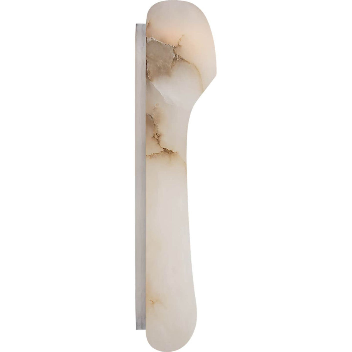 Kelly Wearstler Esculpa 18" Elongated Wall Light in Alabaster and Polished Nickel W6" x H18" x E4"