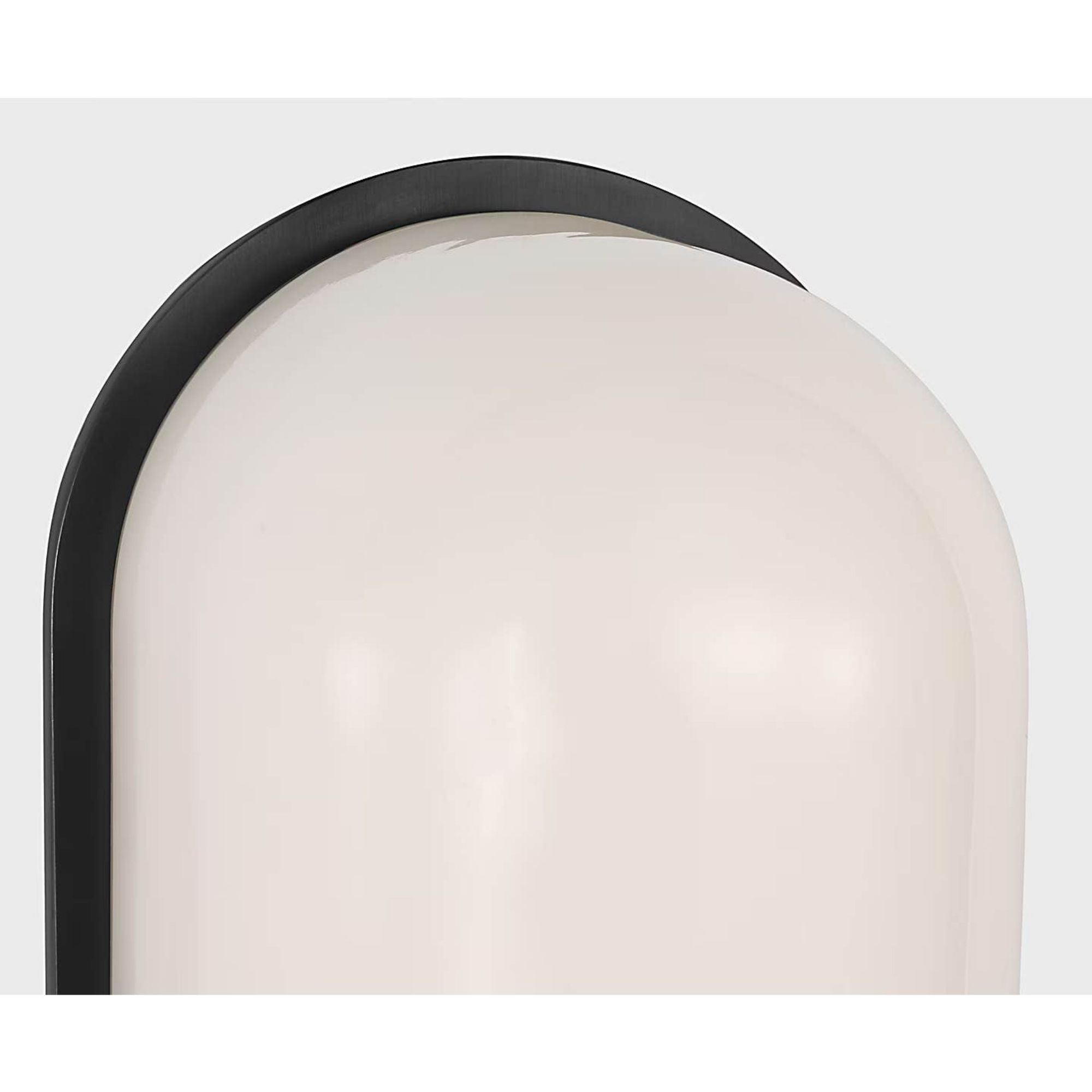 Kelly Wearstler Trouve 8" Sconce in Bronze with White Glass W4.5" x H8" x E4"