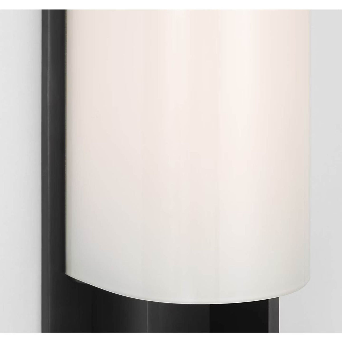 Kelly Wearstler Trouve 14" Sconce in Bronze with White Glass W4.5" x H14" x E4"