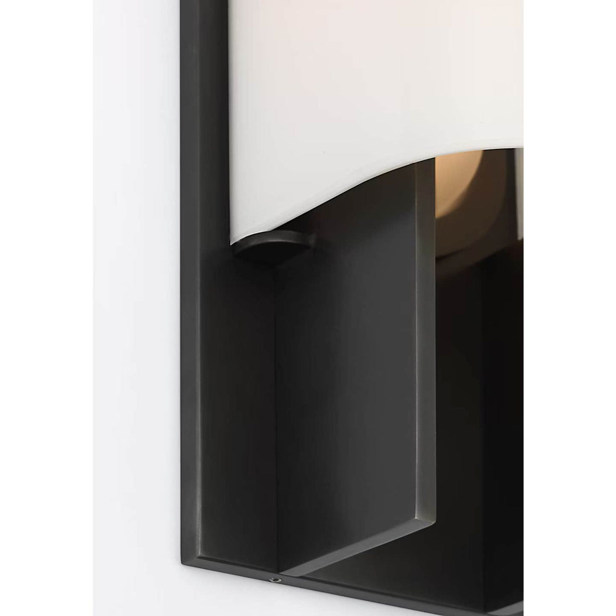 Kelly Wearstler Trouve 14" Sconce in Bronze with White Glass W4.5" x H14" x E4"