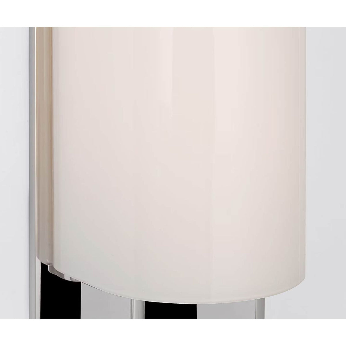 Kelly Wearstler Trouve 14" Sconce in Polished Nickel with White Glass W4.5" x H14" x E4"