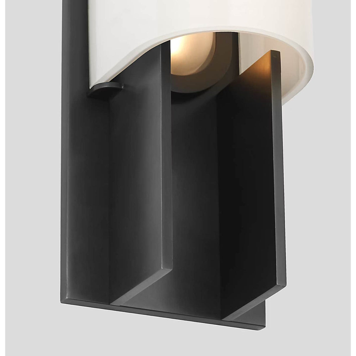 Kelly Wearstler Trouve 23" Sconce in Bronze with White Glass W4.5" x H23" x E4"