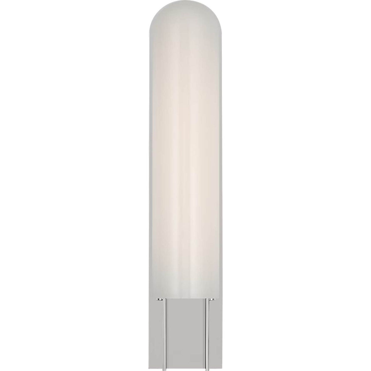Kelly Wearstler Trouve 23" Sconce in Polished Nickel with White Glass W4.5" x H23" x E4"