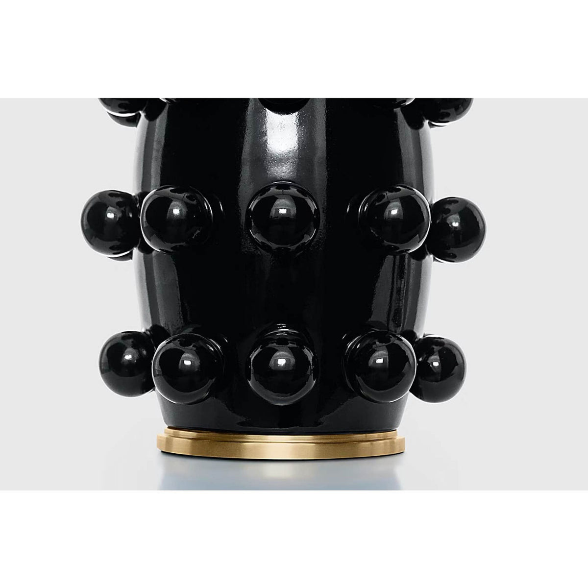 Kelly Wearstler Linden 14" Cordless Table Lamp in Black with Linen Shade W10.5" x H14"