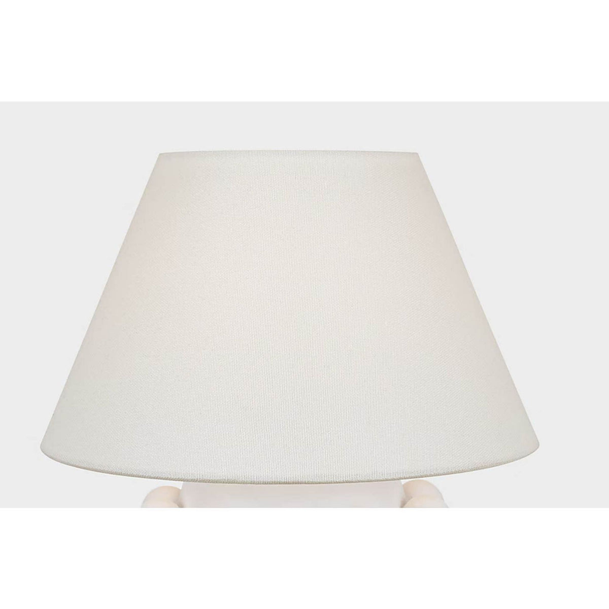 Kelly Wearstler Linden 14" Cordless Table Lamp in Plaster White with Linen Shade W10.5" x H14"