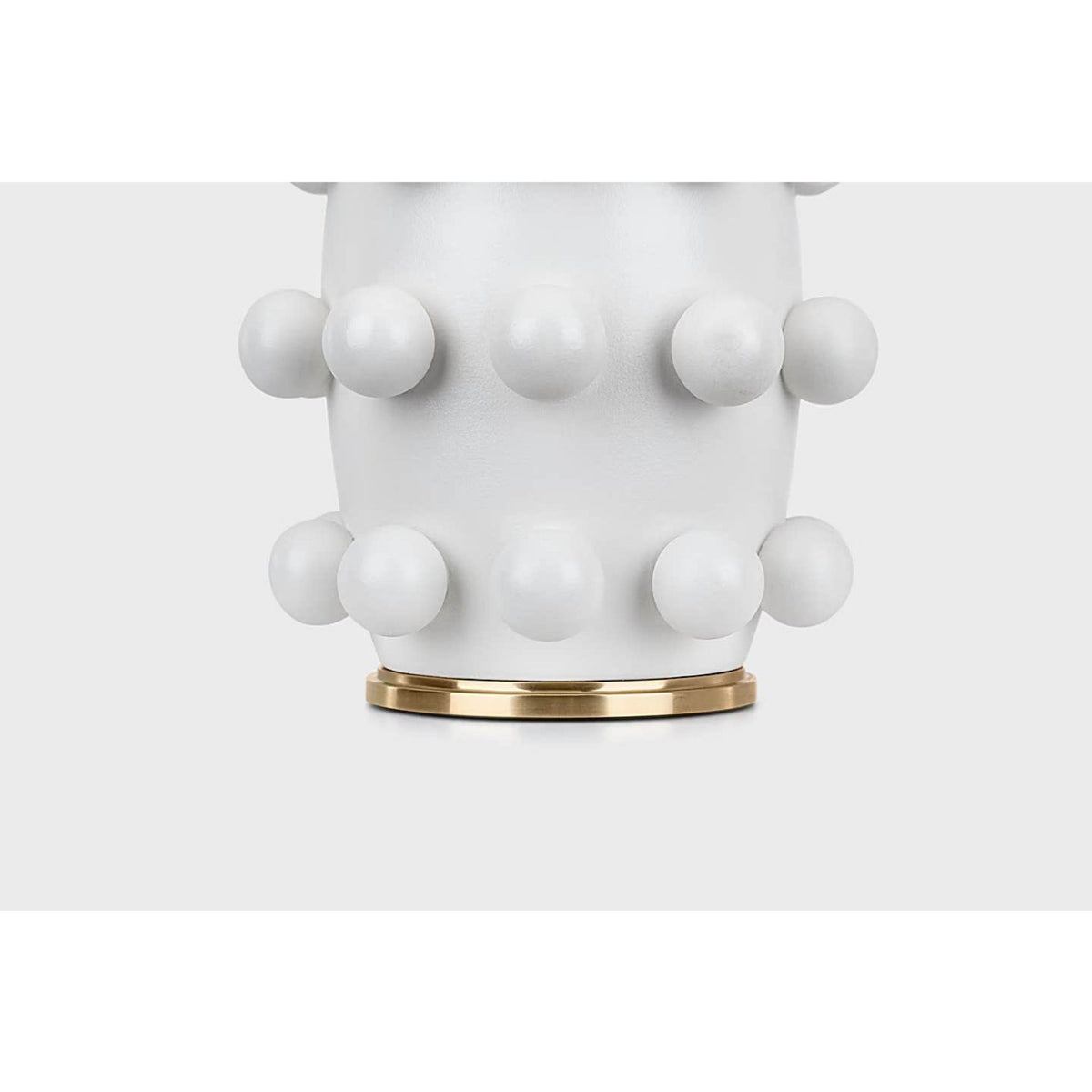 Kelly Wearstler Linden 14" Cordless Table Lamp in Plaster White with Linen Shade W10.5" x H14"