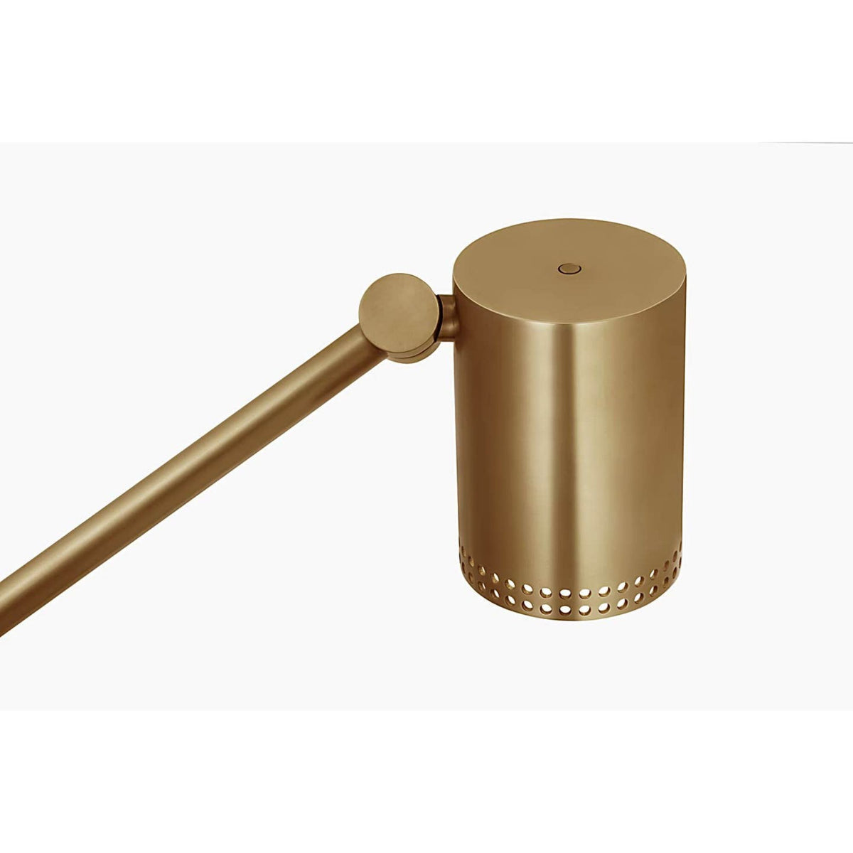Kelly Wearstler Precision Articulating Table Lamp in Antique-Burnished Brass with White Glass W5" x H19.5" - 30.25" x E17.25" - 21.25"