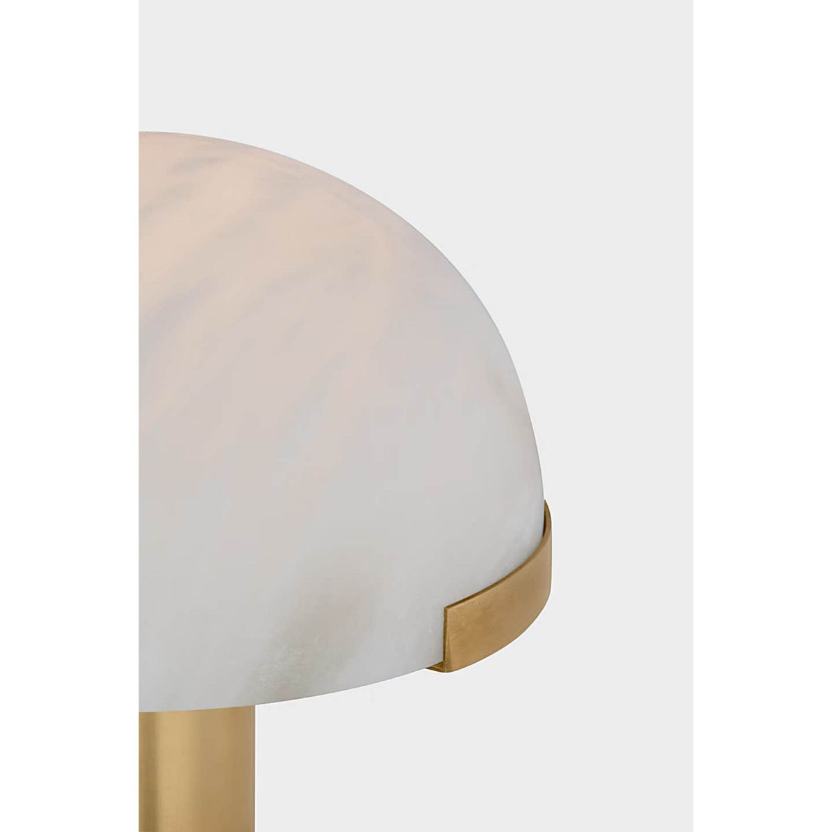 Kelly Wearstler Melange 8" Rechargeable Accent Lamp in Antique-Burnished Brass with Alabaster Shade W6" x H8"