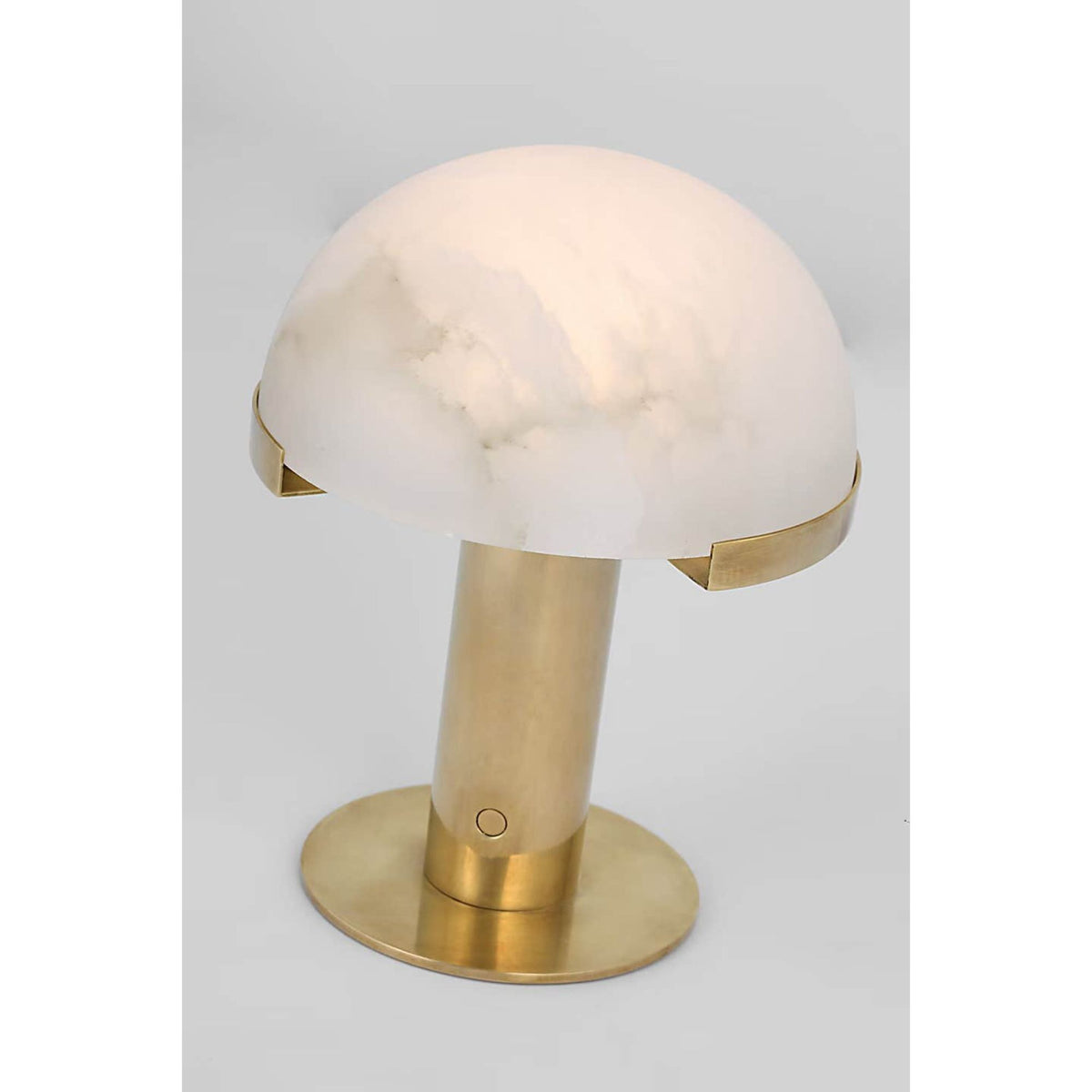 Kelly Wearstler Melange 8" Rechargeable Accent Lamp in Antique-Burnished Brass with Alabaster Shade W6" x H8"