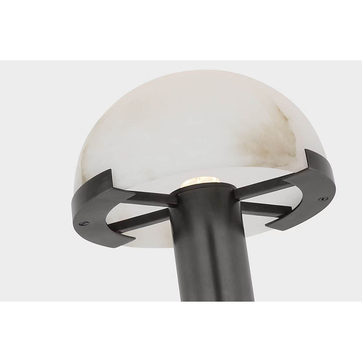 Kelly Wearstler Melange 8" Rechargeable Accent Lamp in Bronze with Alabaster Shade W6" x H8"