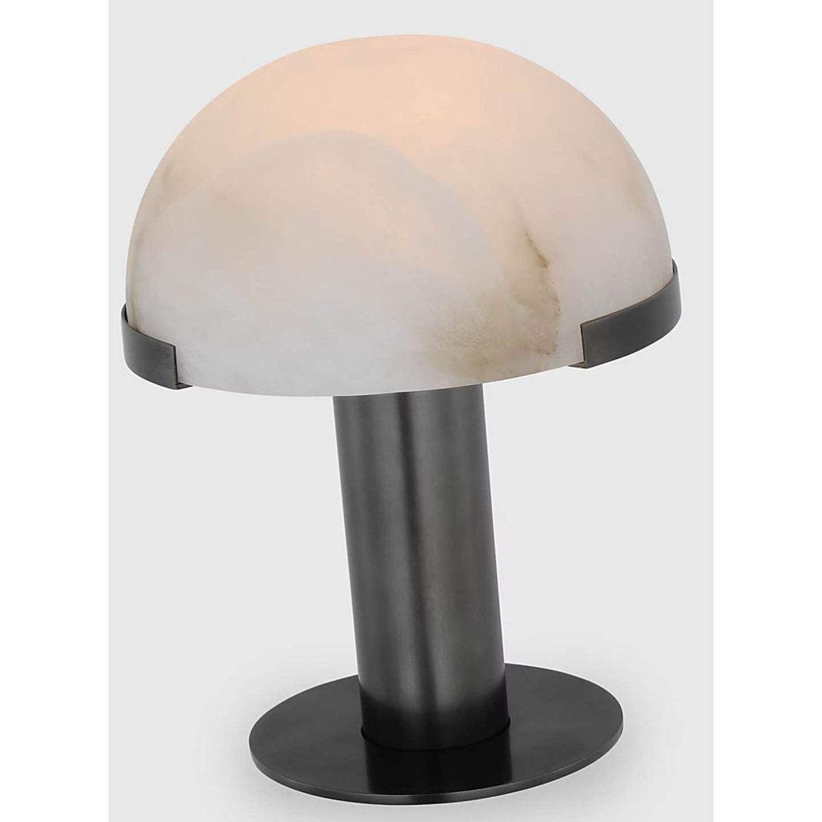 Kelly Wearstler Melange 8" Rechargeable Accent Lamp in Bronze with Alabaster Shade W6" x H8"