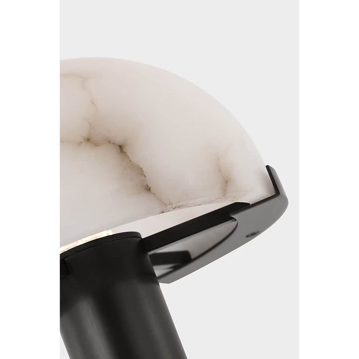 Kelly Wearstler Melange 8" Rechargeable Accent Lamp in Bronze with Alabaster Shade W6" x H8"