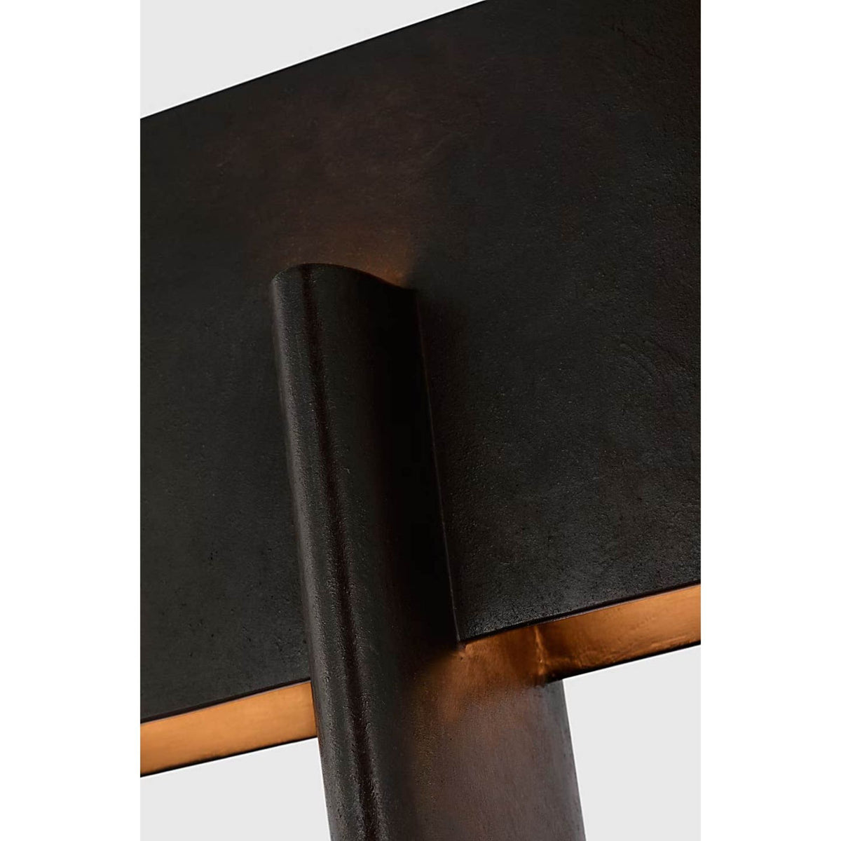 Kelly Wearstler Lotura 17" Intersecting Table Lamp in Museum Black W15" x H16.75"