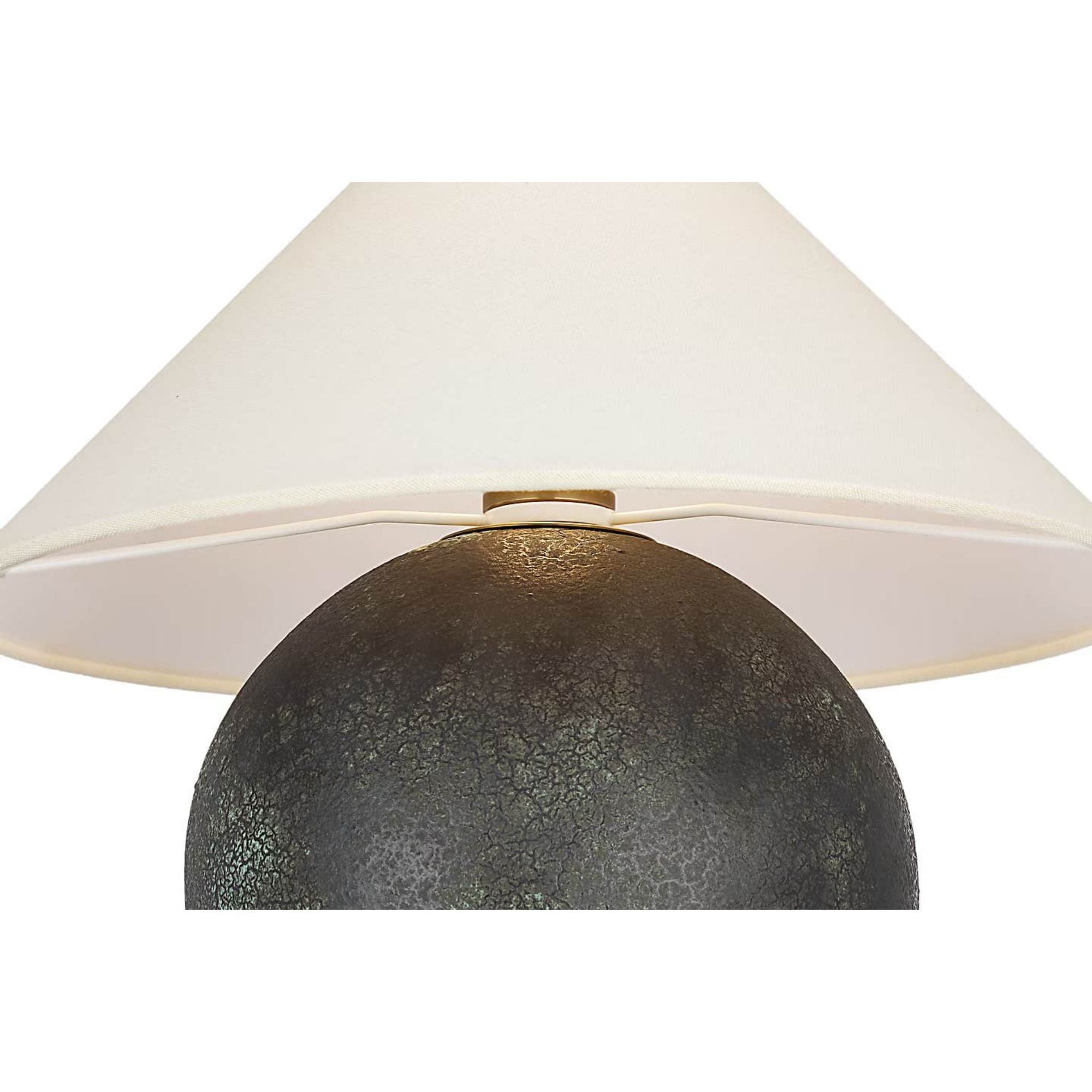 Kelly Wearstler Lindo 14" Accent Lamp in Aurora with Linen Shade W15" x H13.75"