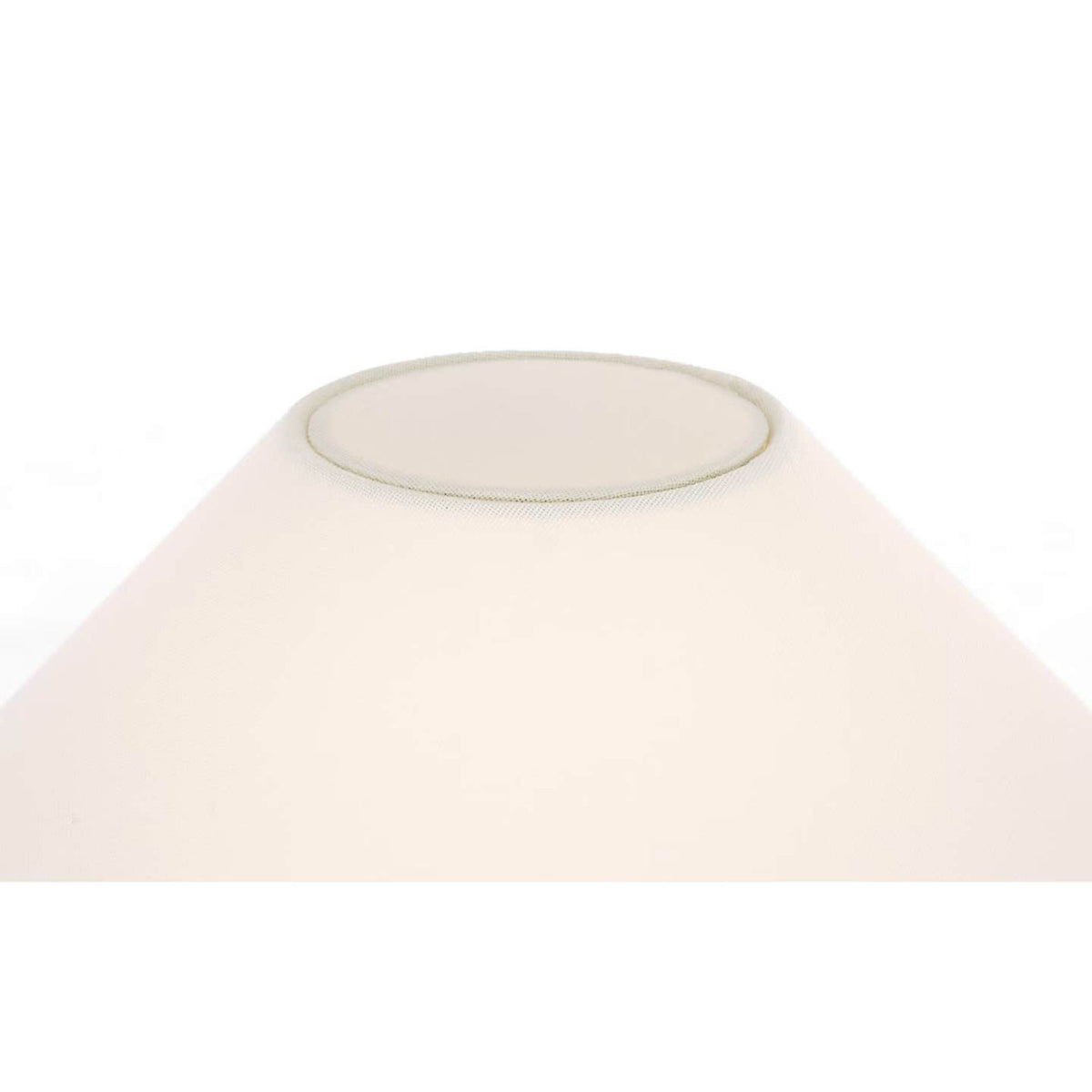 Kelly Wearstler Lindo 14" Accent Lamp in Moonwhite with Linen Shade W15" x H13.75"