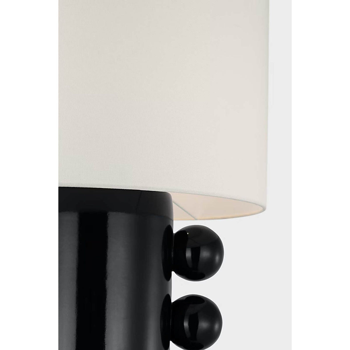 Kelly Wearstler Tiglia Tall Cordless Table Lamp in Black with Linen Shade W18.5" x H31"