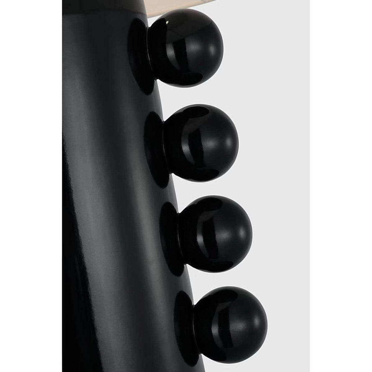 Kelly Wearstler Tiglia Tall Cordless Table Lamp in Black with Linen Shade W18.5" x H31"