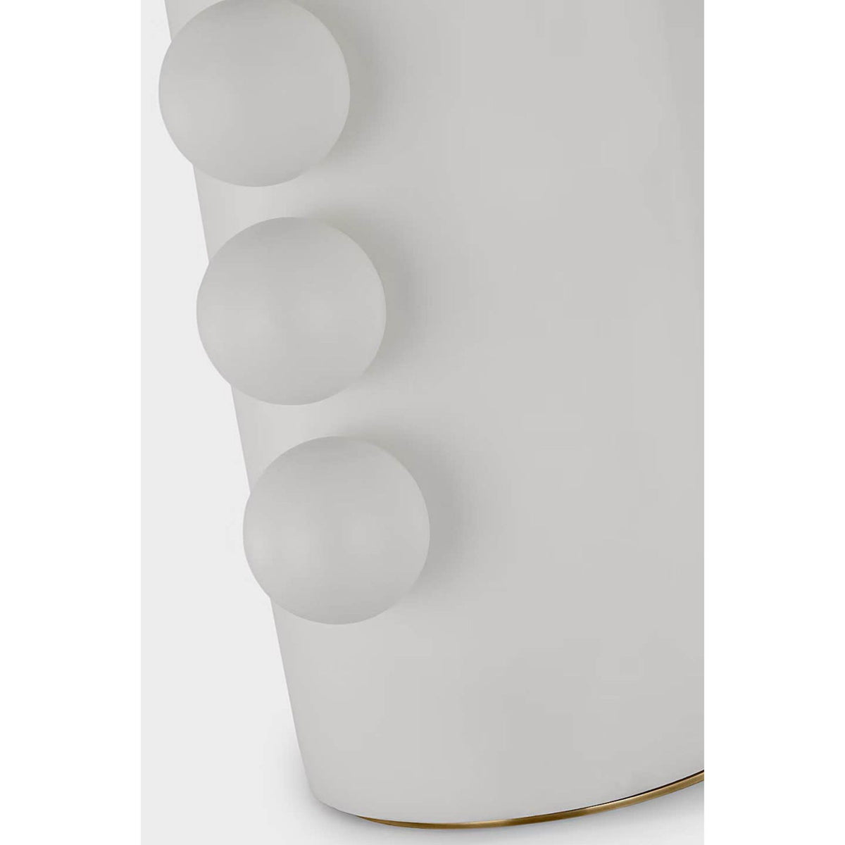 Kelly Wearstler Tiglia Tall Cordless Table Lamp in Plaster White with Linen Shade W18.5" x H31"