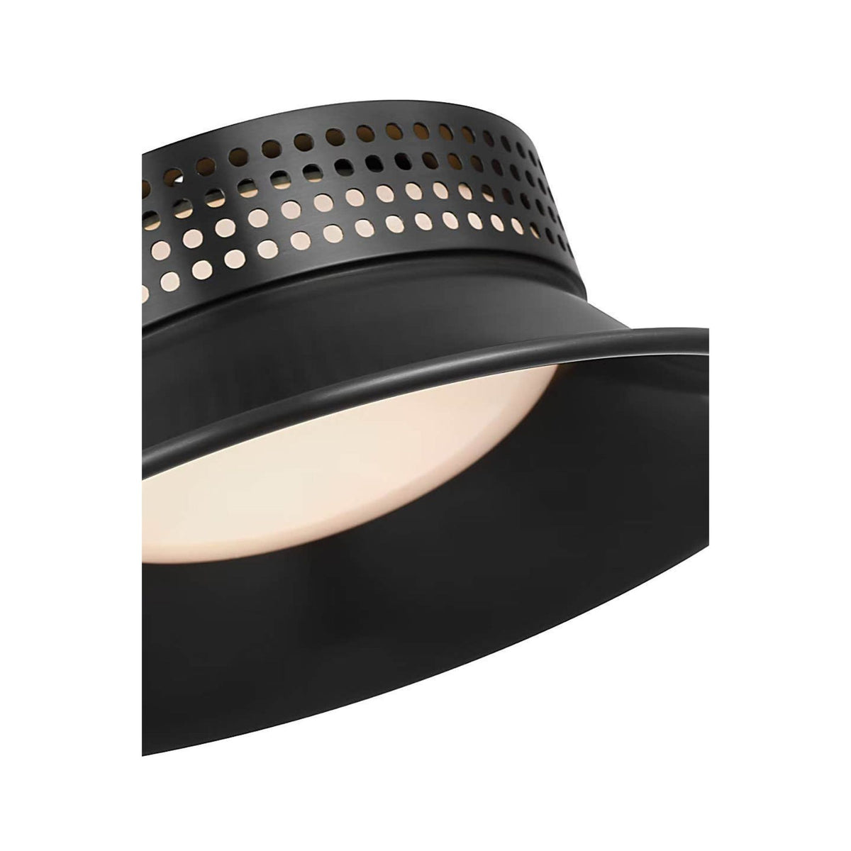 Kelly Wearstler Precision 7" Flush Mount in Bronze with White Glass W7.25" x H2.5"